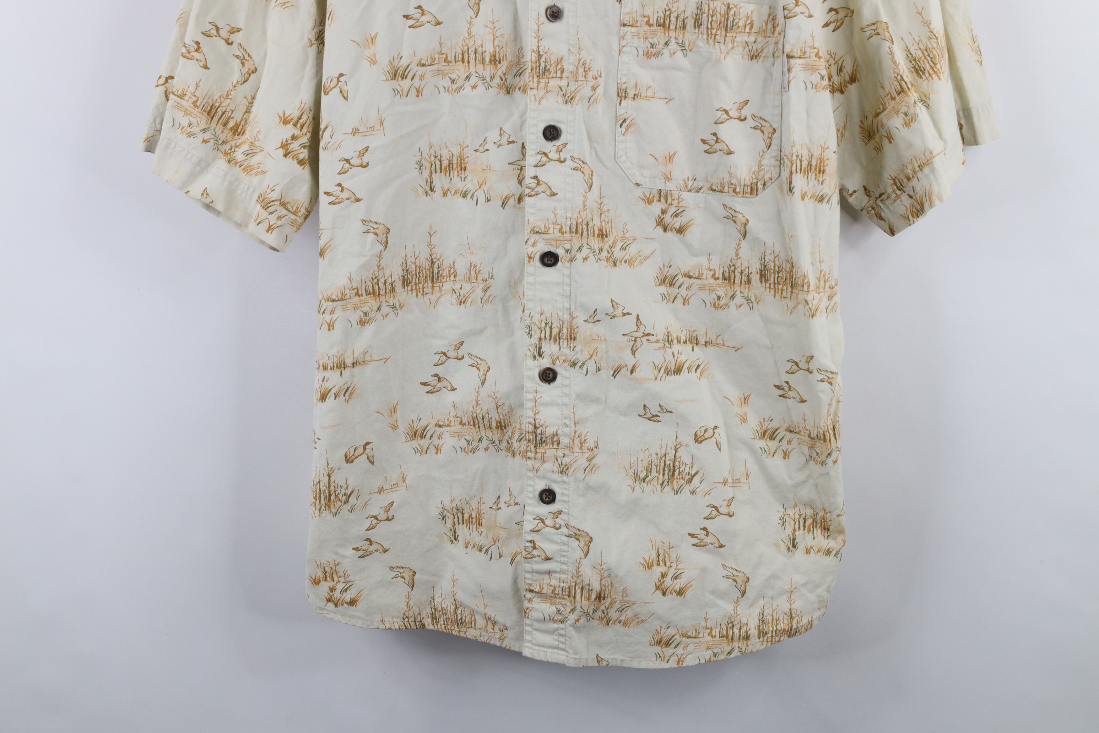 Vintage × Woolrich Woolen Mills Vintage 90s Woolrich Print Short Sleeve Button Down Shirt Size US L / EU 52-54 / 3 - 3 Thumbnail