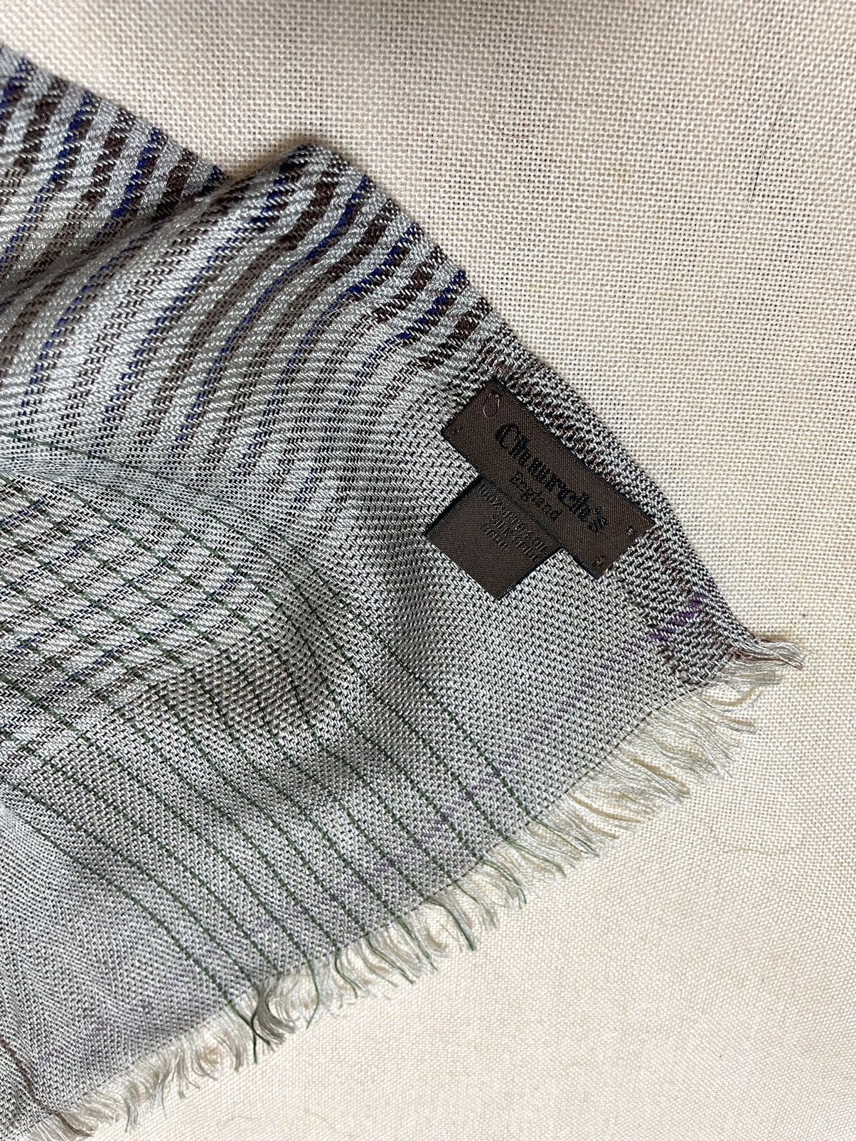 Church's × Vintage Church’s stripped gray silk scarf Size ONE SIZE - 10 Thumbnail