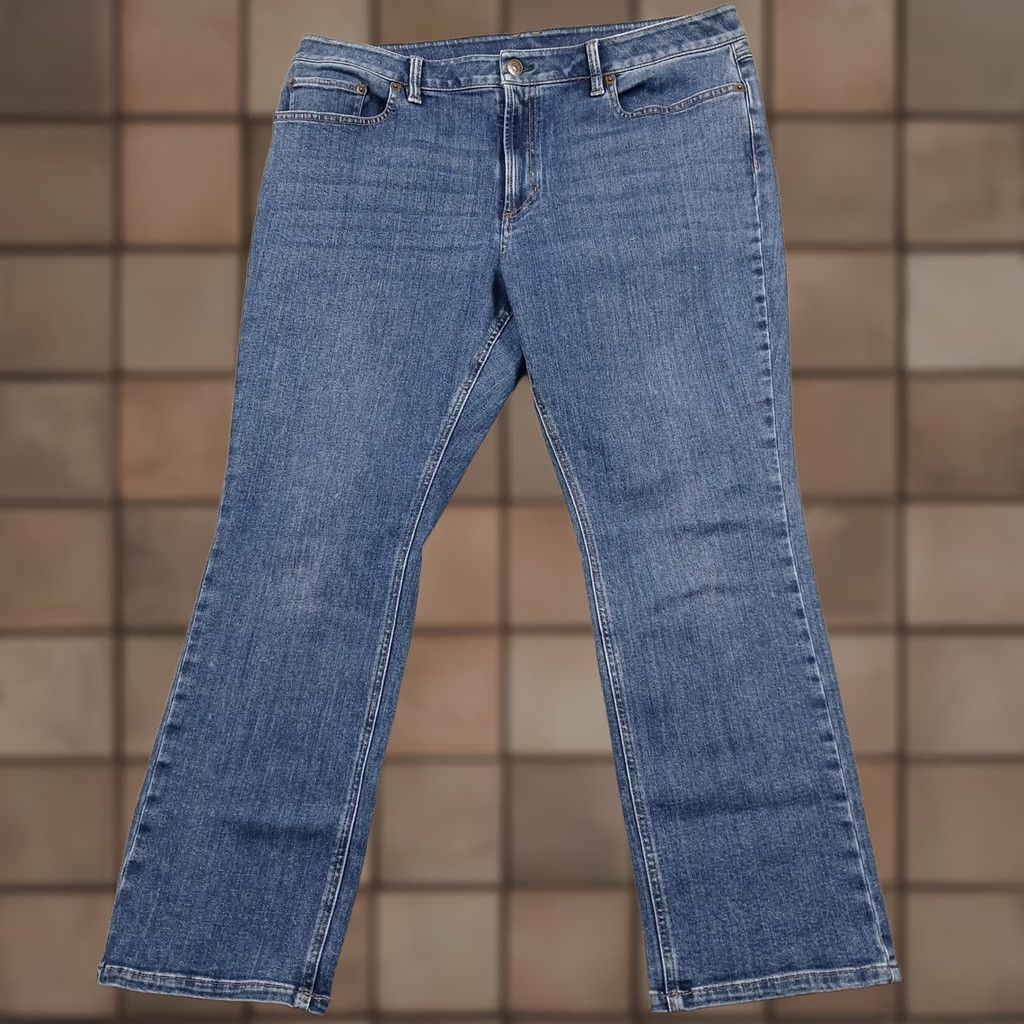 Vintage L.L. Bean 1912 Favorite Fit Straight Jeans Women's 16P Petite Blue EUC Size 38" / US 16 / IT 52 - 1 Thumbnail