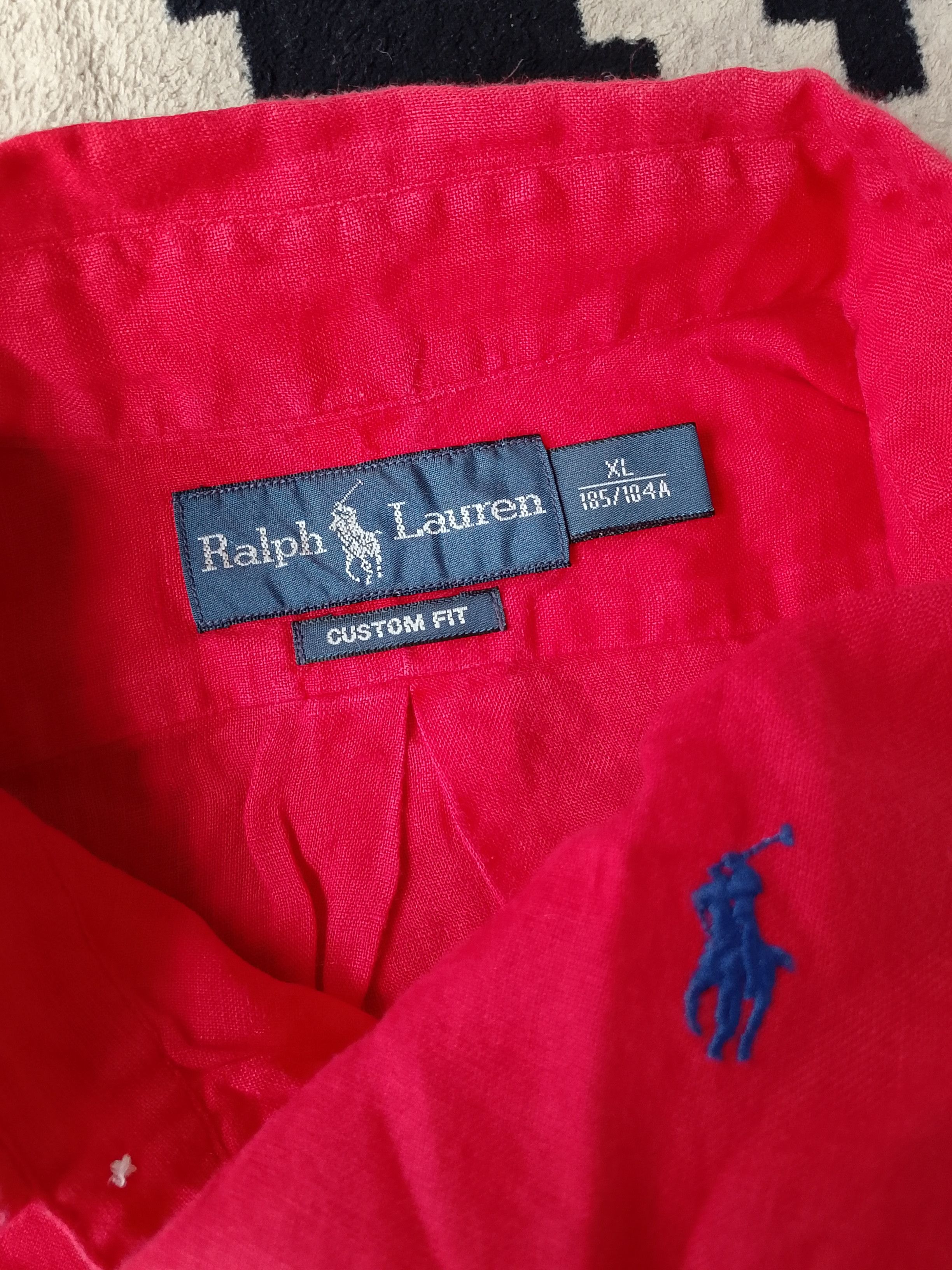 Ralph Lauren Vintage Rare Ralph Lauren Red Linen Hibiscus High-Summer Size US XL / EU 56 / 4 - 6 Thumbnail