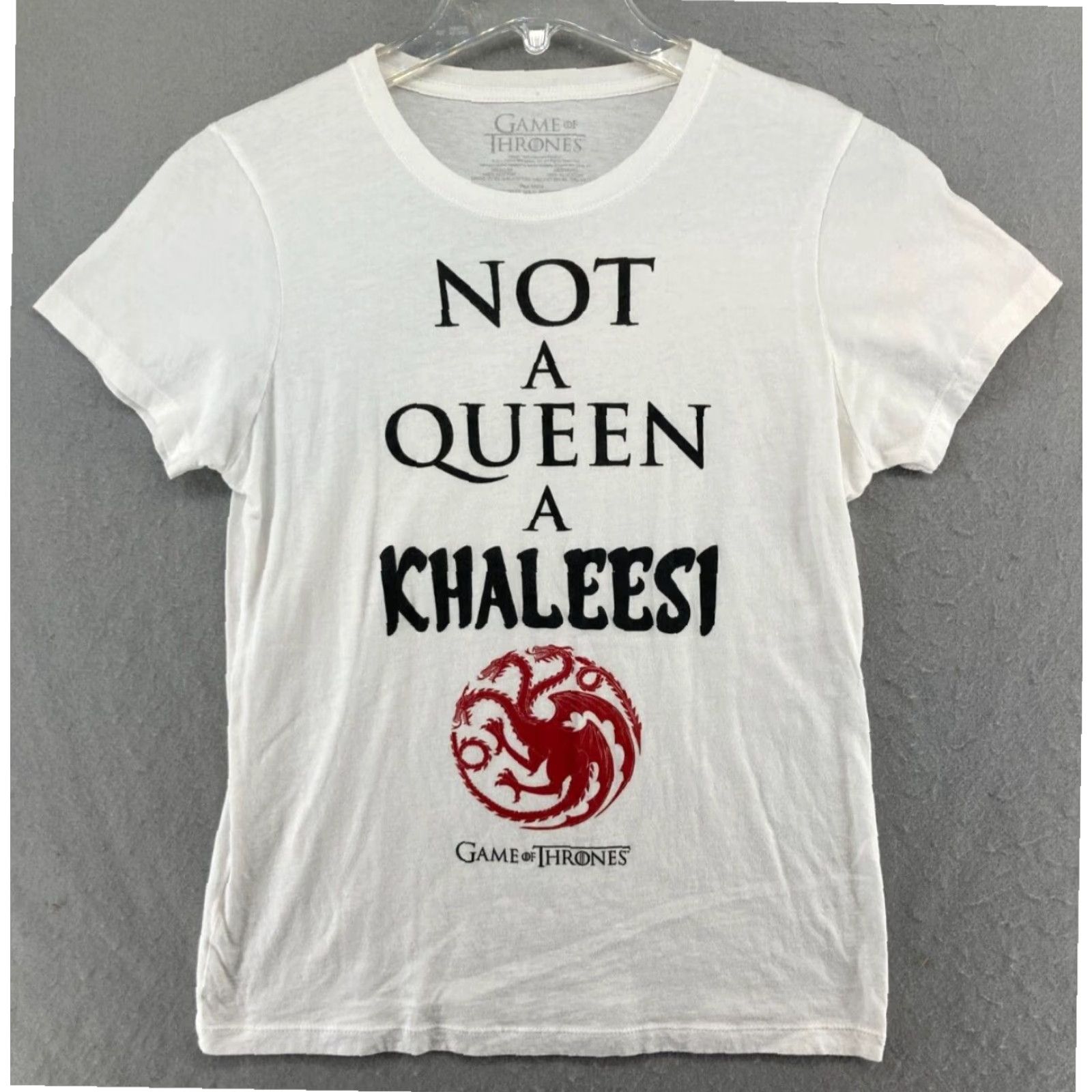 Vintage Game of Thrones Khaleesi Dragons Womens T Shirt Medium White Size M / US 6-8 / IT 42-44 - 2 Thumbnail