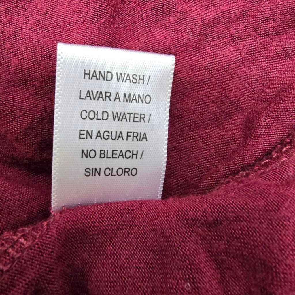 The Unbranded Brand Women's Corvio Maroon Long Tee with Ruffle Cuffs, Size L Size L / US 10 / IT 46 - 8 Thumbnail