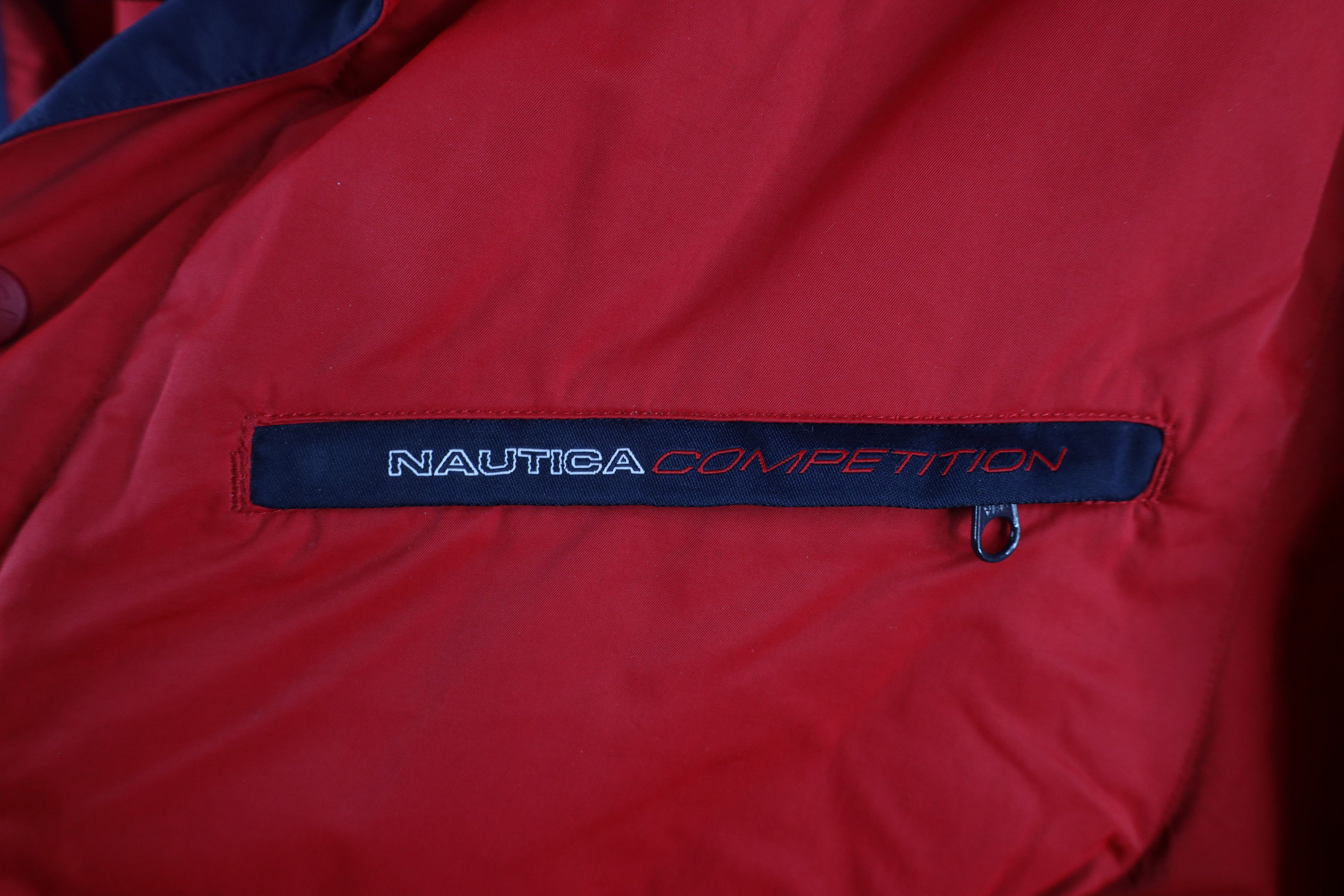 Nautica × Vintage Vintage 90s Nautica Competition Lined Hooded Full Zip Jacket Size US XL / EU 56 / 4 - 5 Thumbnail