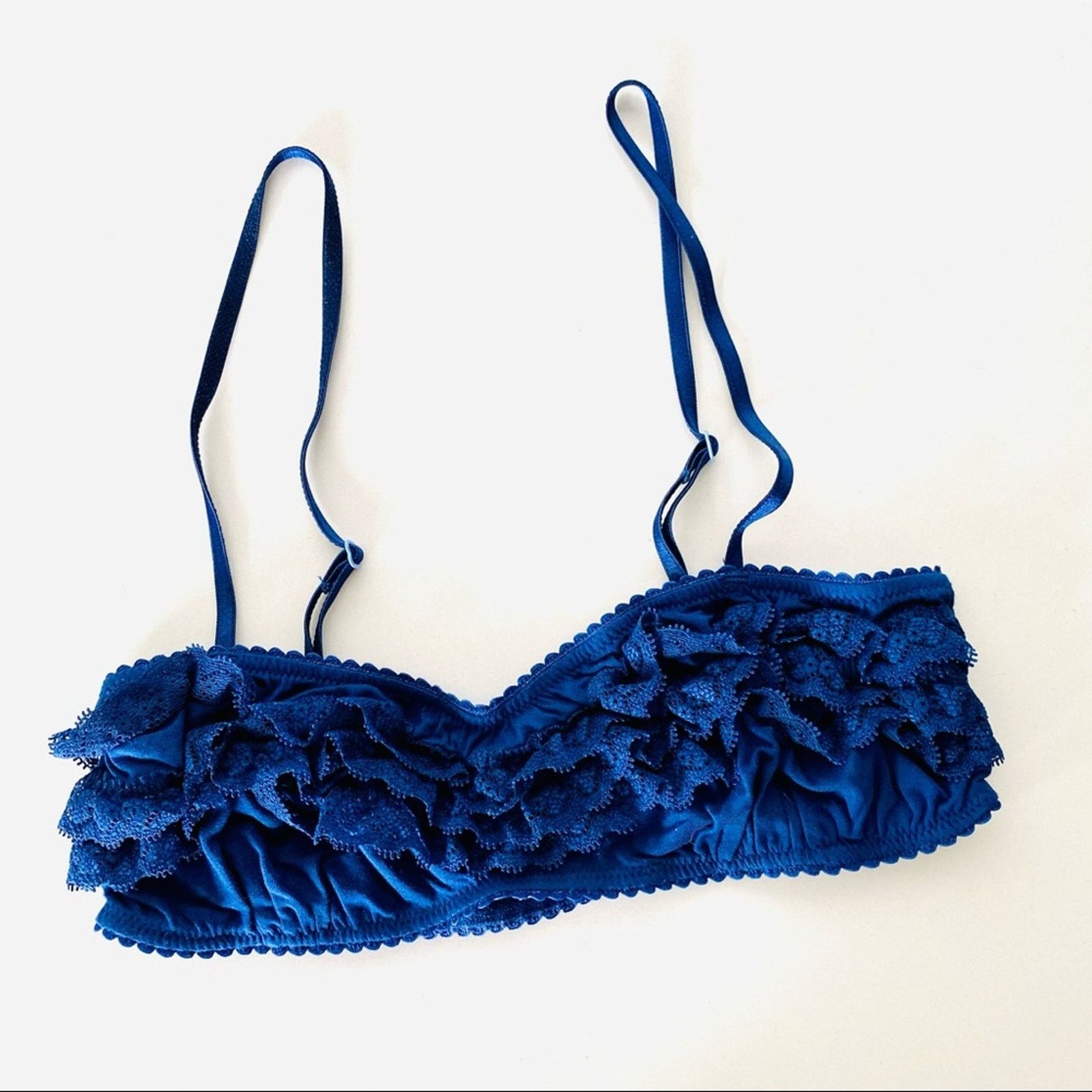Victoria's Secret NEW VICTORIAS SECRET Navy Ruffle Lace Bra Bandeau ...