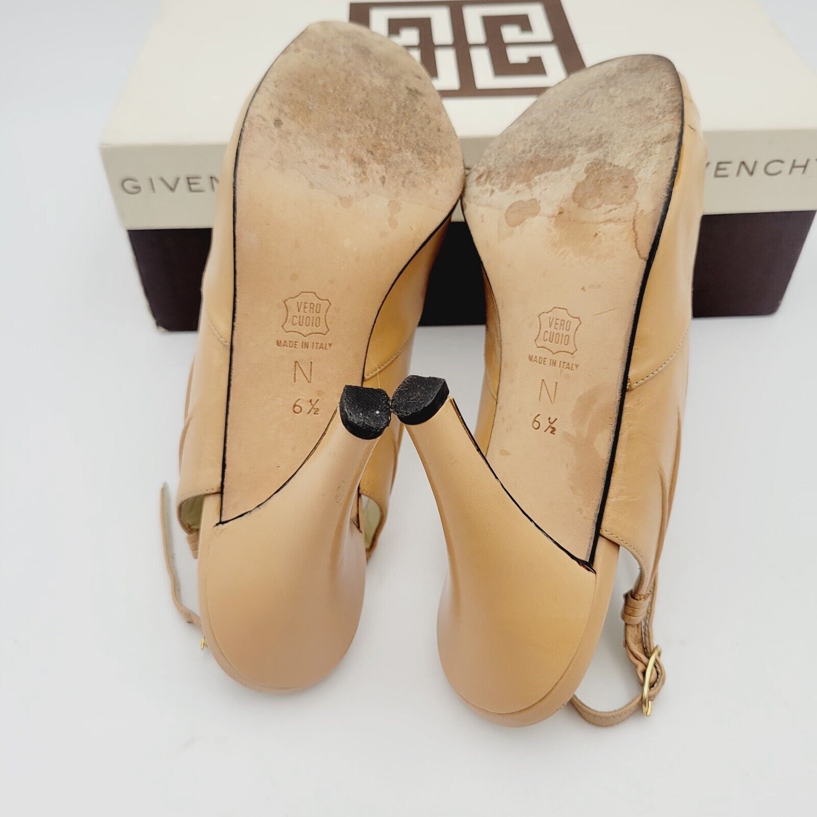 Givenchy Givenchy Round Toe Sling Back Heeled Sandal 6.5B Blush Beige Size US 6.5 / IT 36.5 - 11 Thumbnail