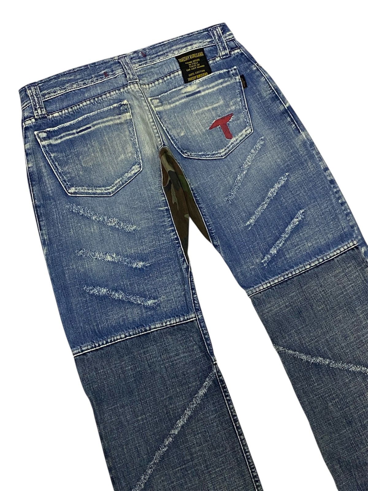 If Six Was Nine × Japanese Brand × Takeshy Kurosawa Takeshy Kurosawa “FEEL” Distressed Washed Denim Size US 32 / EU 48 - 6 Thumbnail