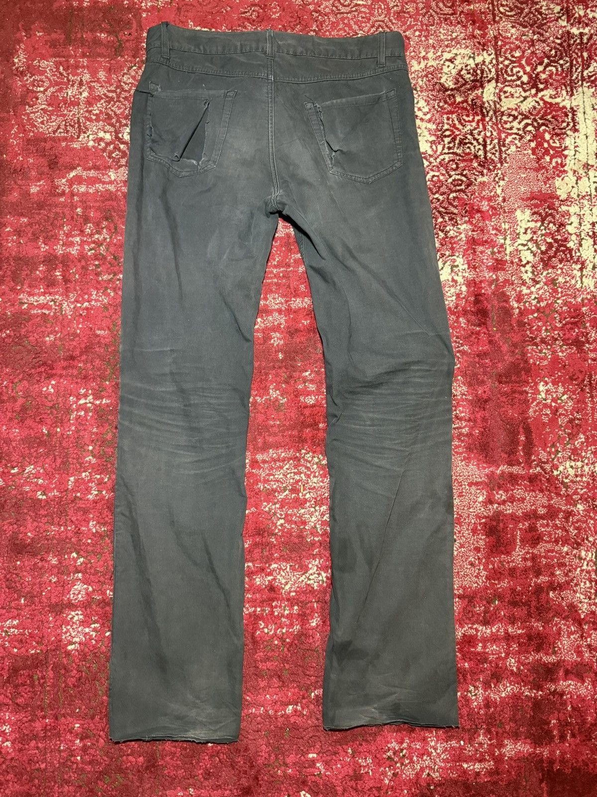 Raf Simons RAF Simon's AW2001-2002 Riot Riot Riot distressed pants Size US 28 / EU 44 - 2 Thumbnail