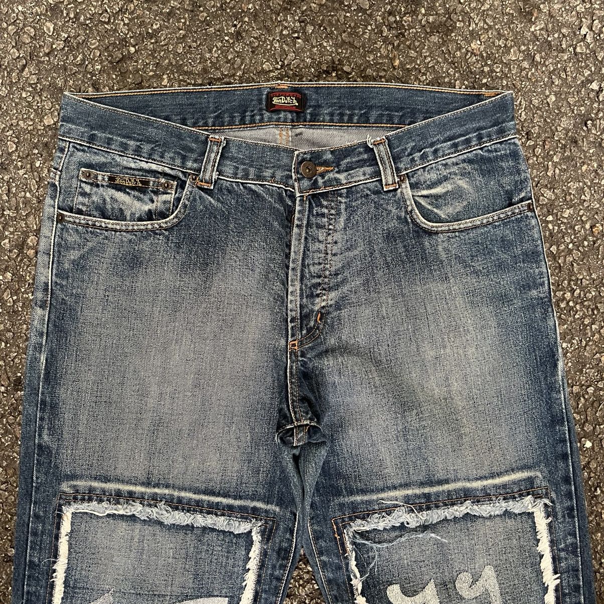 Von Dutch USA Made Vintage Von Dutch Patchwork Jeans Y2K 90s Baggy Size US 34 / EU 50 - 4 Thumbnail