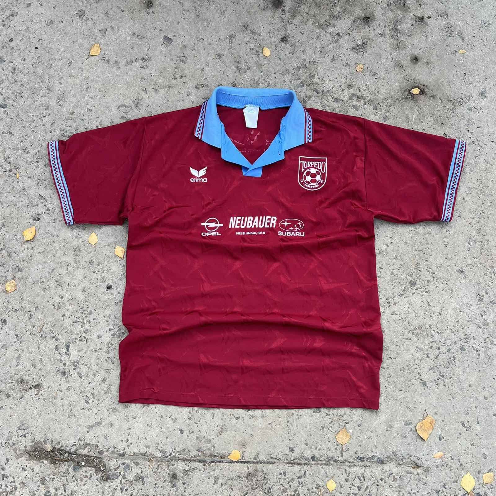 Vintage Erima Torpedo soccer jersey 90s Sz L