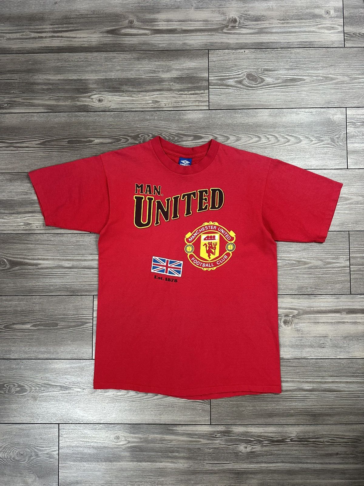 Umbro Vintage 90’s Umbro Manchester United T Shirt Size US L / EU 52-54 / 3 - 1 Thumbnail