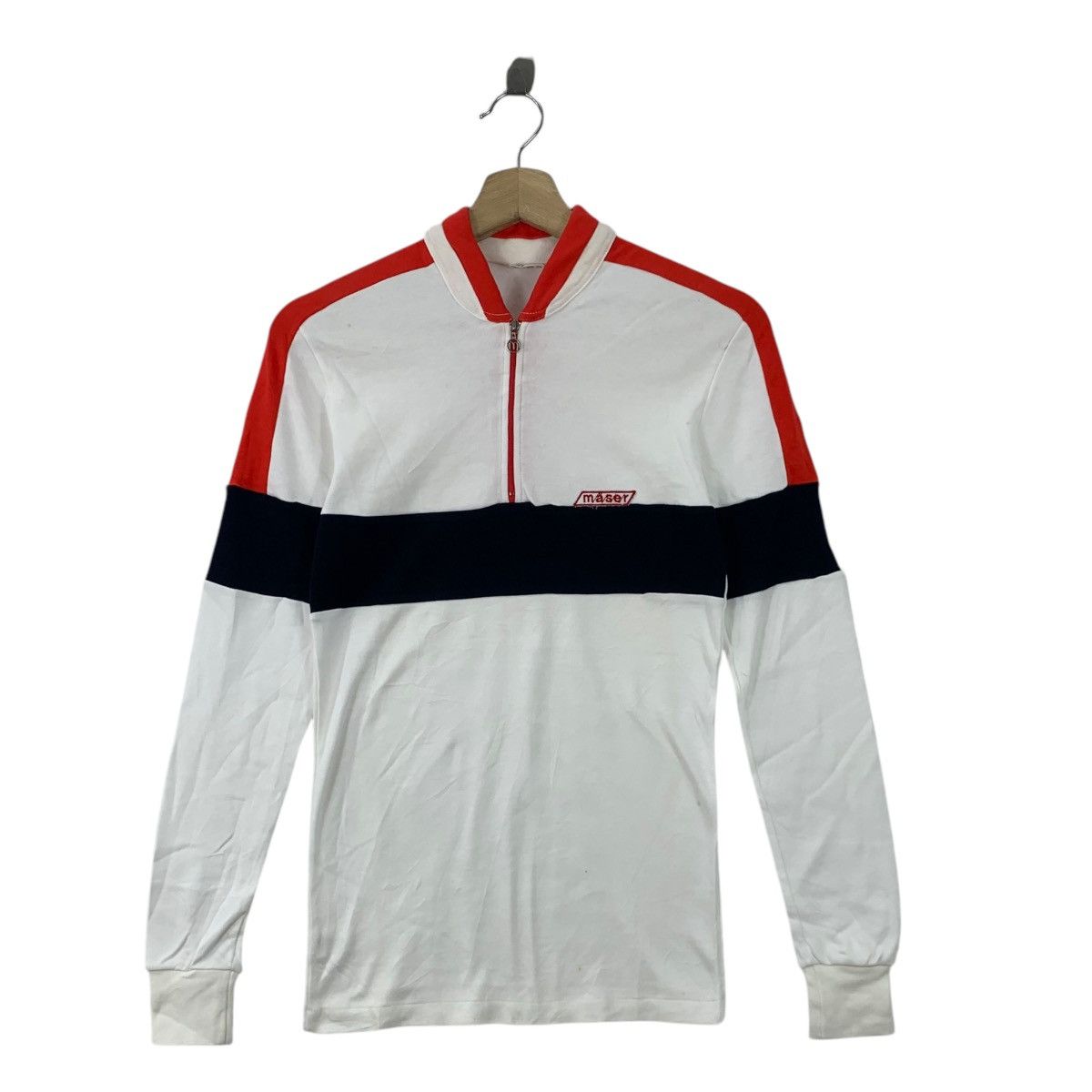 Vintage Vintage 80’ MASER AUSTRIA Half Zipper Sweatshirt Tee Shirt Size XXS / US 00 / IT 34 - 1 Thumbnail