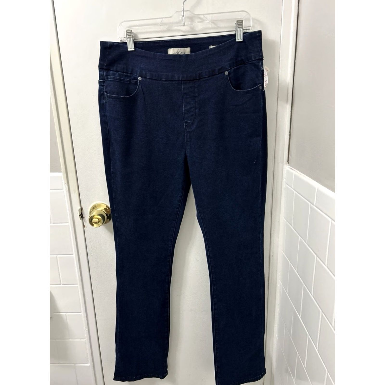Vintage VINTAGE Lola Jeans Womens Jeans 34x32 Blue High Rise Straight Pockets YKK Size 34x32 Womens Size 24" / US 00 / IT 34 - 2 Thumbnail