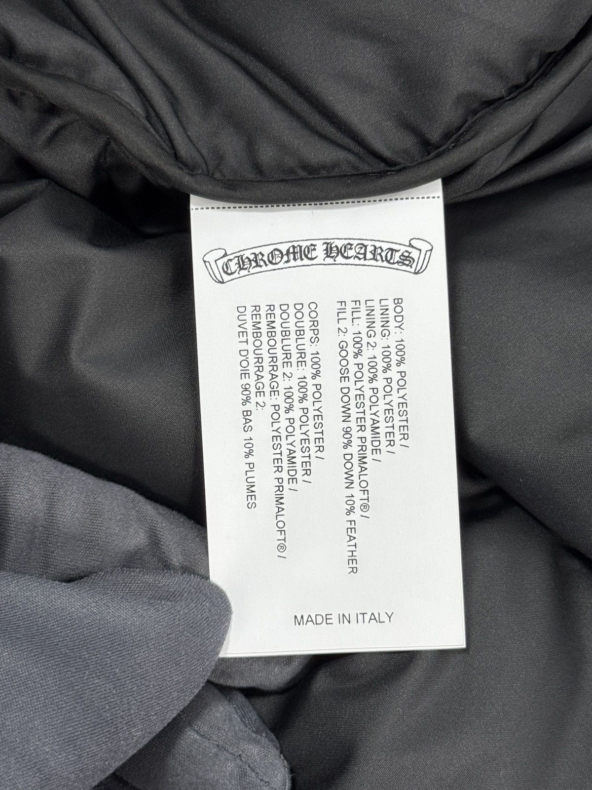 Chrome Hearts LOGO PRINT PUFFER JACKET WITH SILVER BUTTONS Size US XL / EU 56 / 4 - 17 Thumbnail