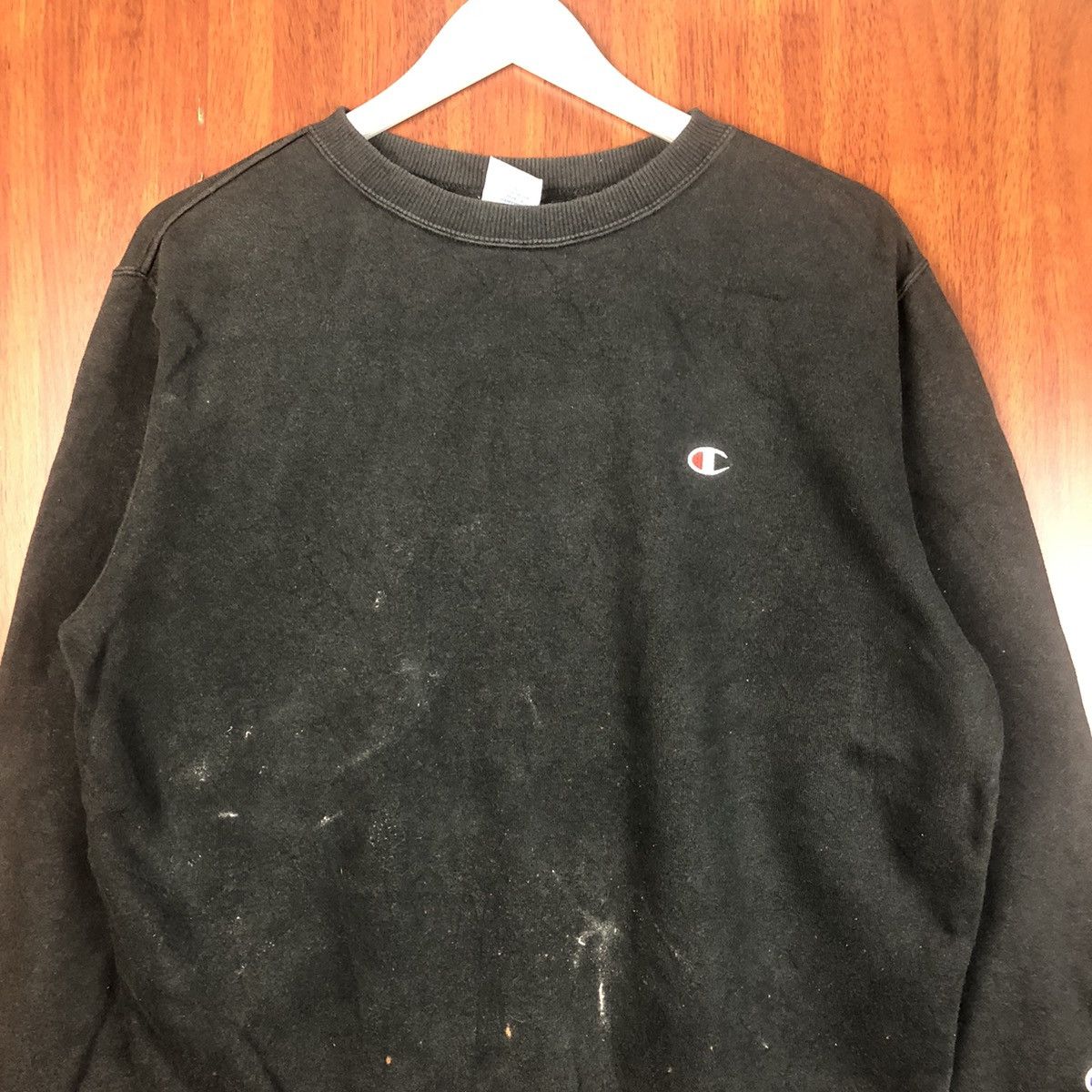 Champion × Vintage Champion vintage painted Black Sweatshirt #7501 Size US M / EU 48-50 / 2 - 2 Thumbnail