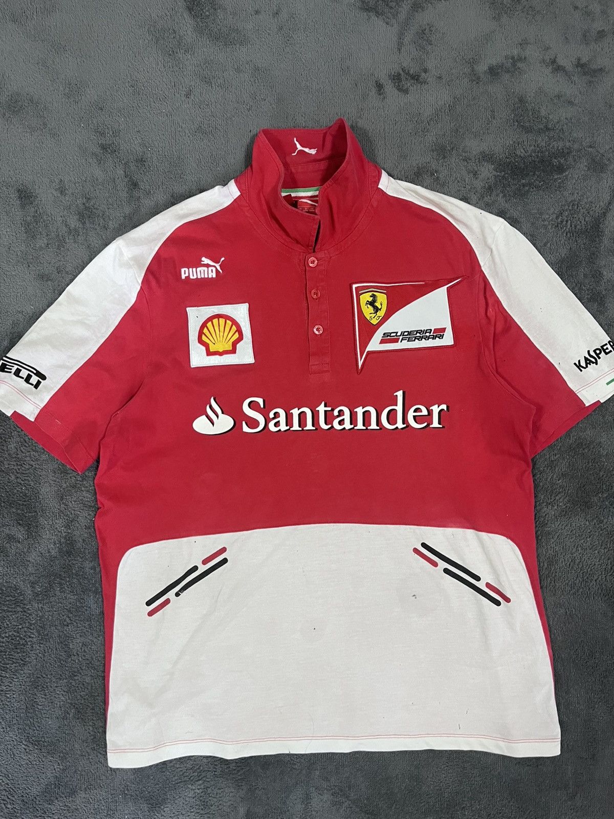 Ferrari × Puma PUMA Mens Ferrari Graphic Polo Shirt Red Size L Size US L / EU 52-54 / 3 - 2 Thumbnail