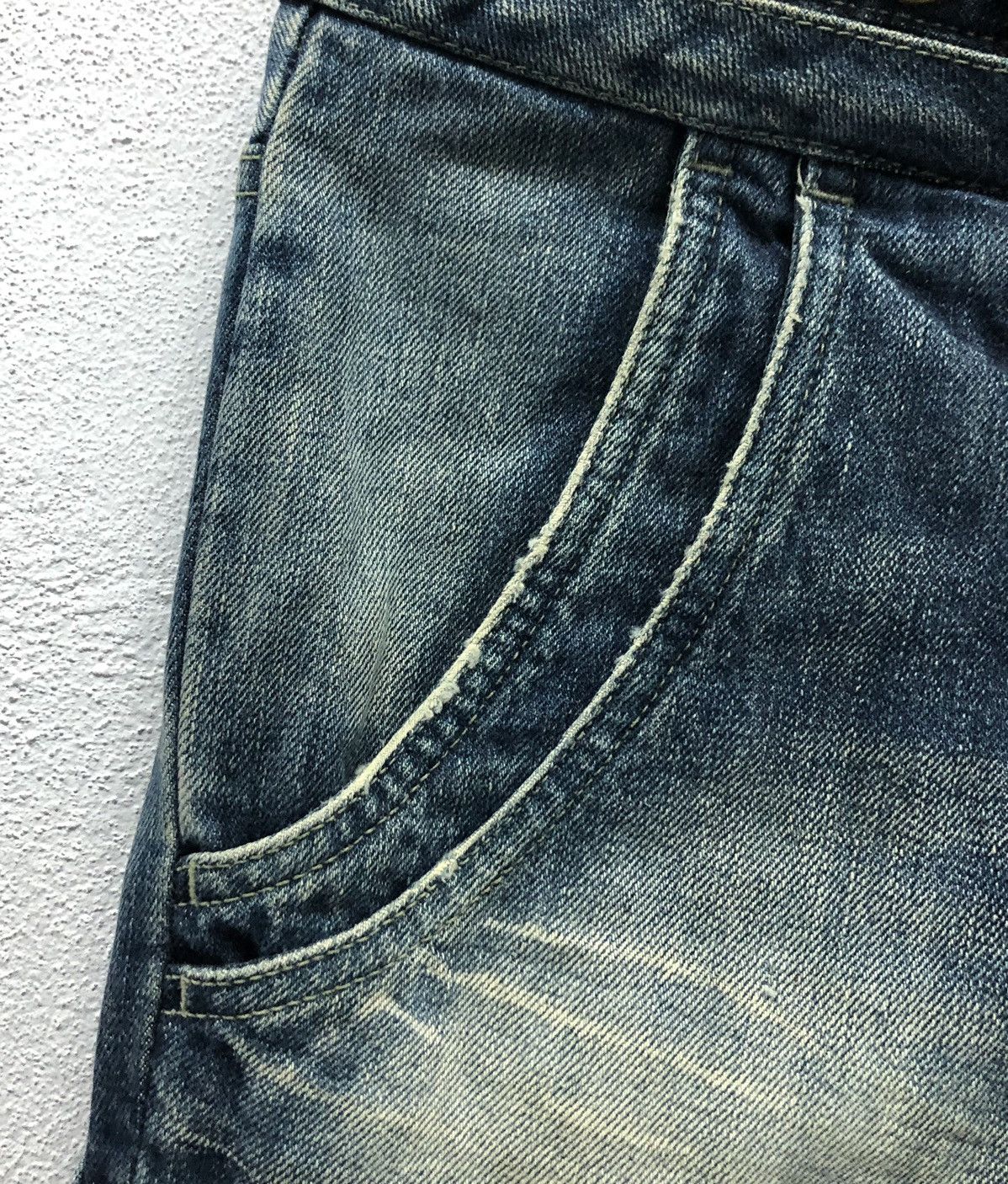 PPFM PPFM Indigo Washed Jeans with Leather Accents – Size M Size US 33 - 5 Thumbnail