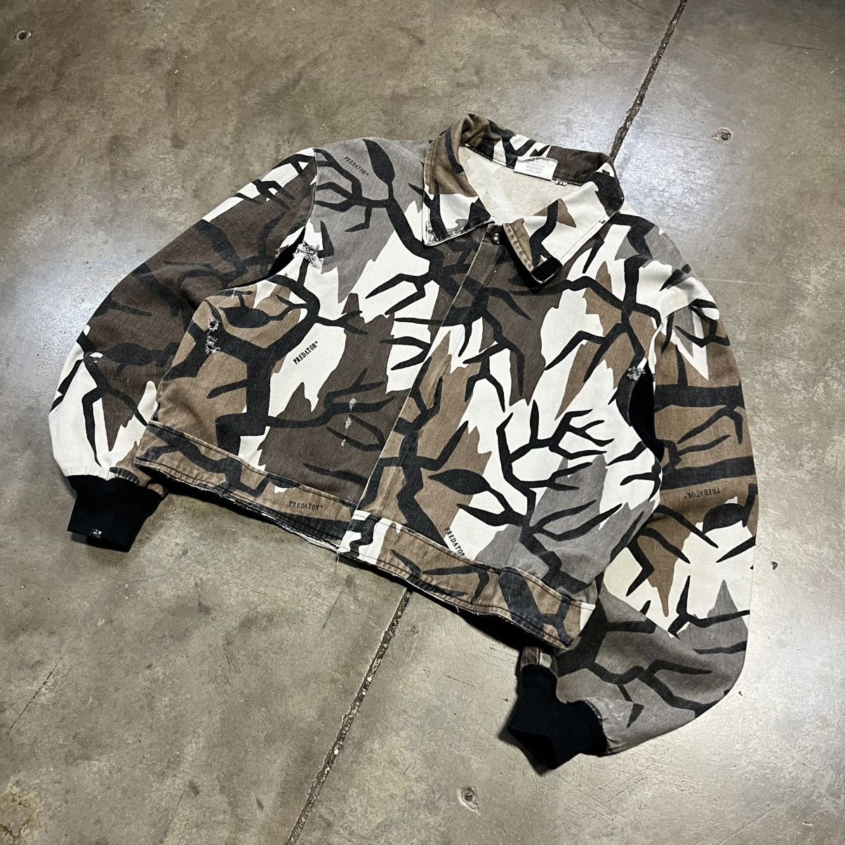 Vintage Vintage 90s Cropped Workwear Jacket Camo Utility Boxy USA Size US XL / EU 56 / 4 - 2 Thumbnail