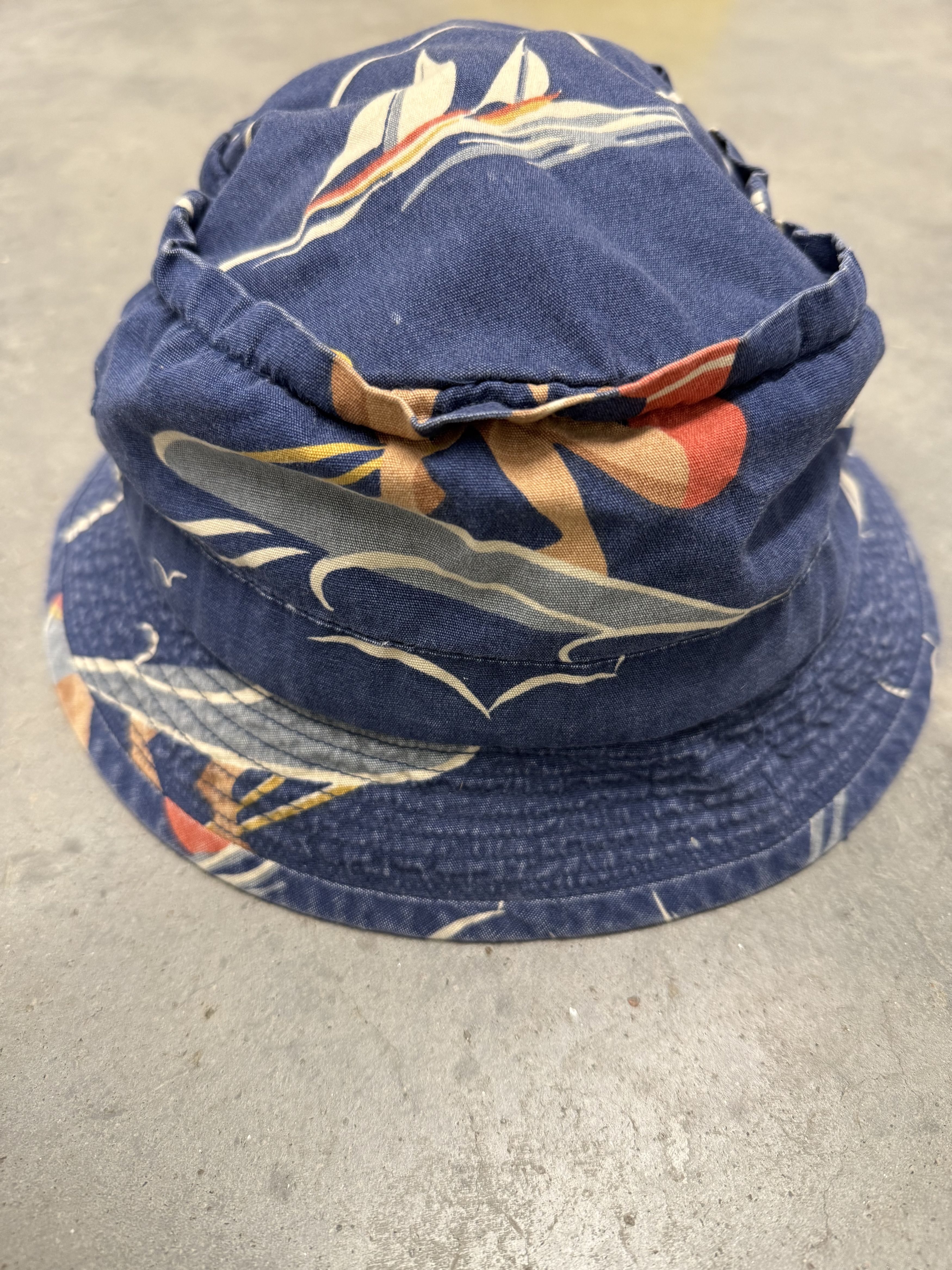 Rare Polo Ralph Lauren Surfing Sailing Bucket Hat Sailboats