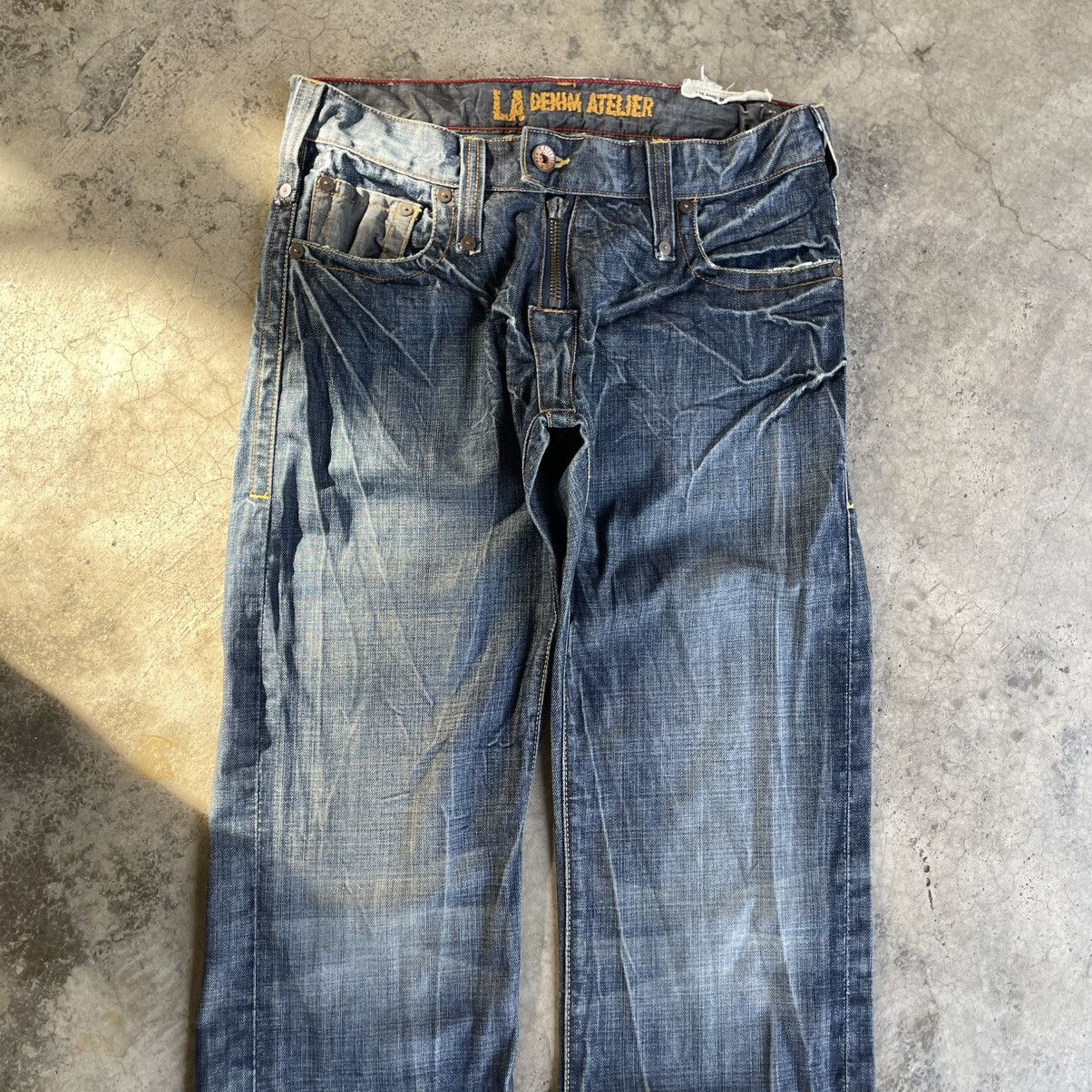 Los Angeles Apparel 🔥Vintage Los Angeles Denim Alter Distress Denim Jeans Size US 32 / EU 48 - 2 Thumbnail