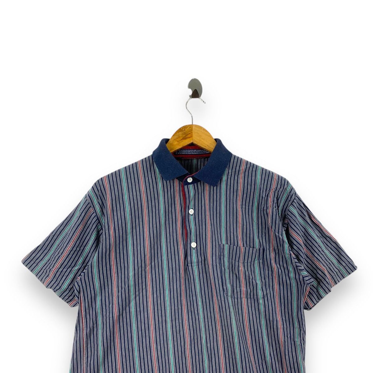 Vintage Vintage 90’ VAN HEUSEN USA Striped Golf Polo Tee Shirt Top Size US M / EU 48-50 / 2 - 2 Thumbnail