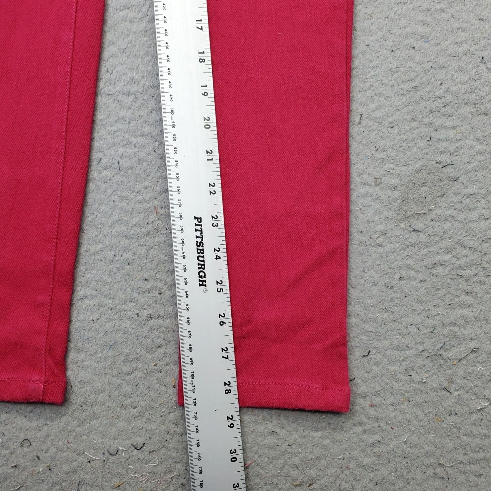 Denime Diane Gilman DG2 Skinny Jeans Womens XS Pink Denim Stretch Flat Front Pull On Jeans Size 26" / US 2 / IT 38 - 4 Thumbnail