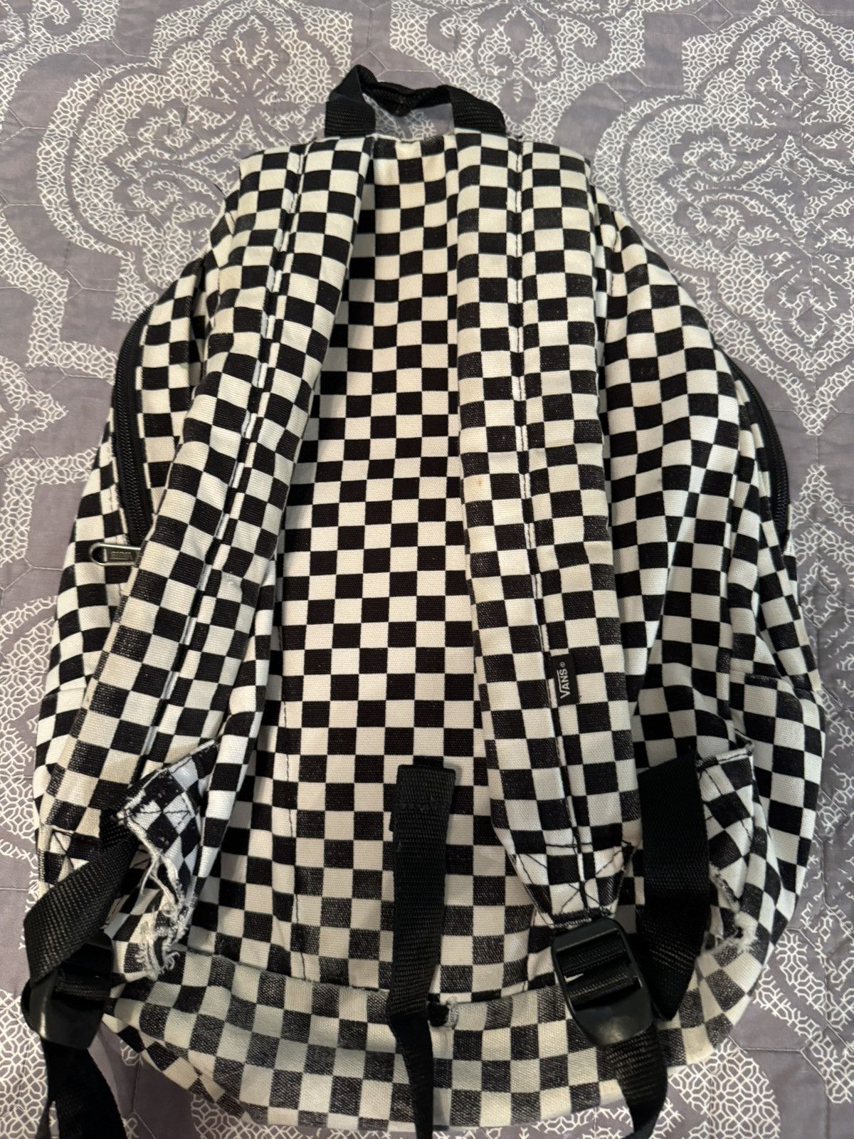 Vans Vans black and white checkered backpack Size ONE SIZE - 2 Thumbnail