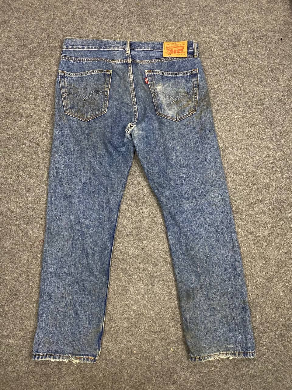 Levi's levis 505 relaxed fit distressed denim nice design Size US 36 / EU 52 - 1 Thumbnail