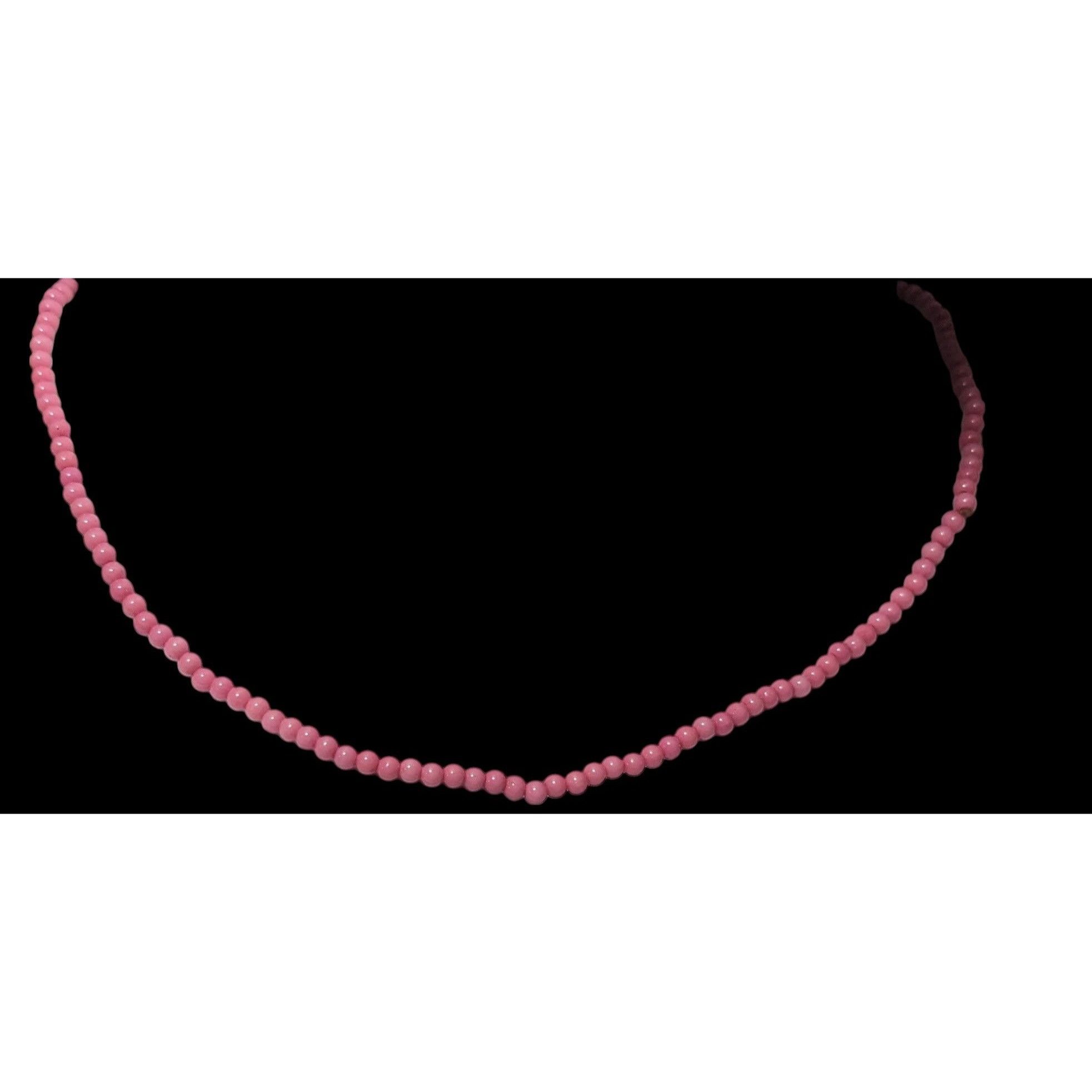 Other Simple Pink Seed Bead Casual Stretchy Necklace Size ONE SIZE - 3 Thumbnail