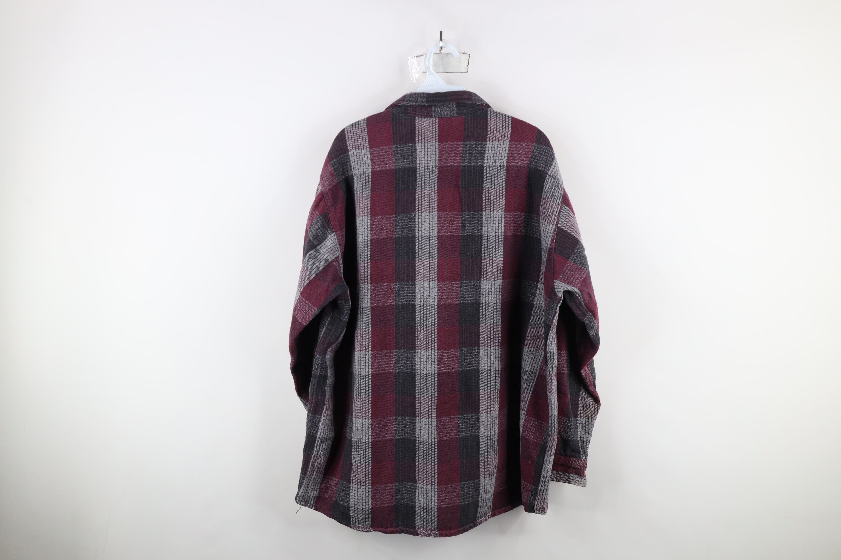 Vintage Vintage 90s Streetwear Heavyweight Button Shirt Plaid Size US XL / EU 56 / 4 - 12 Thumbnail