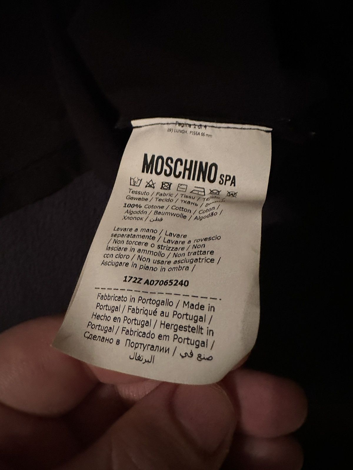 Moschino Moschino Black Men’s T Shirt / White Bold Logo Size US XS / EU 42 / 0 - 13 Thumbnail