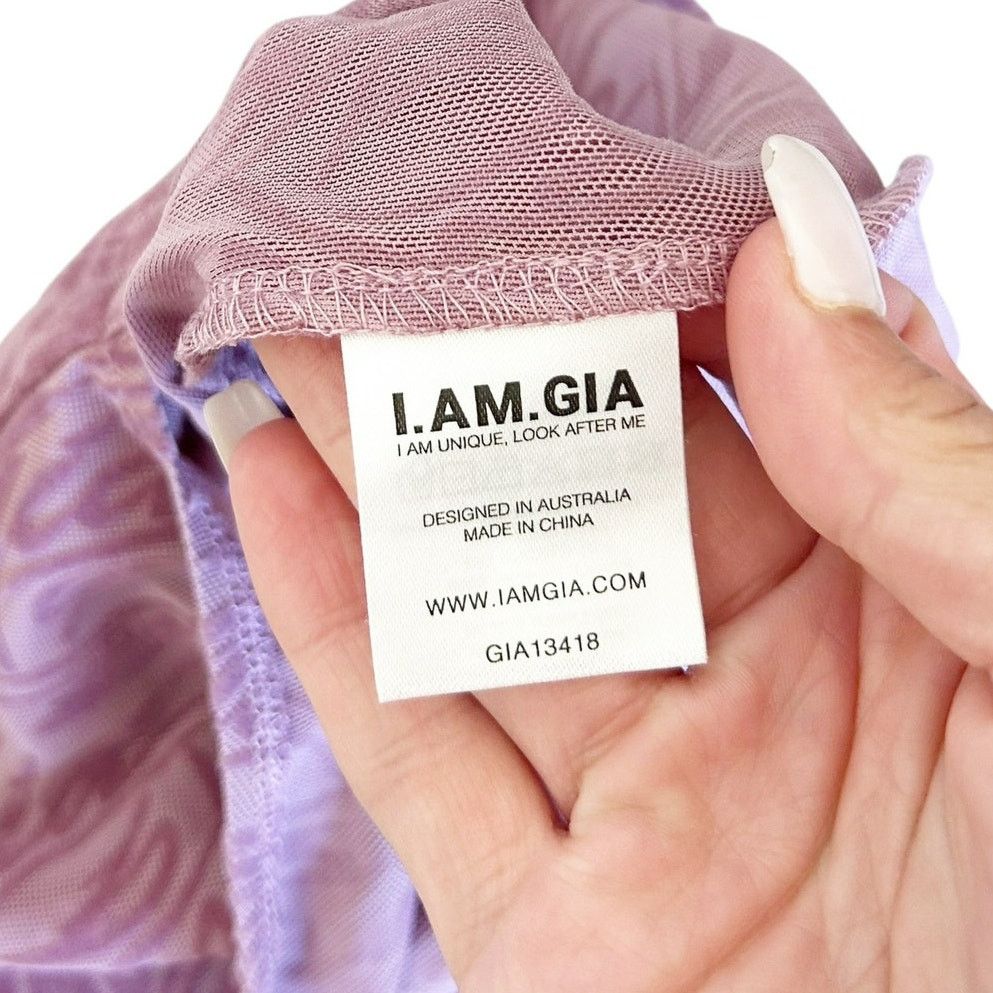 I AM GIA Purple Semi Sheer Mesh Laurella Pants Sz M