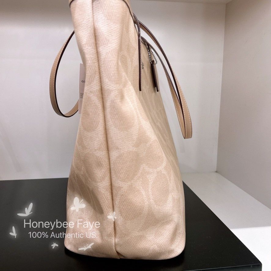 Coach Large City Tote Bag In Maxi Signature Canvas CCD66 Size ONE SIZE - 5 Thumbnail