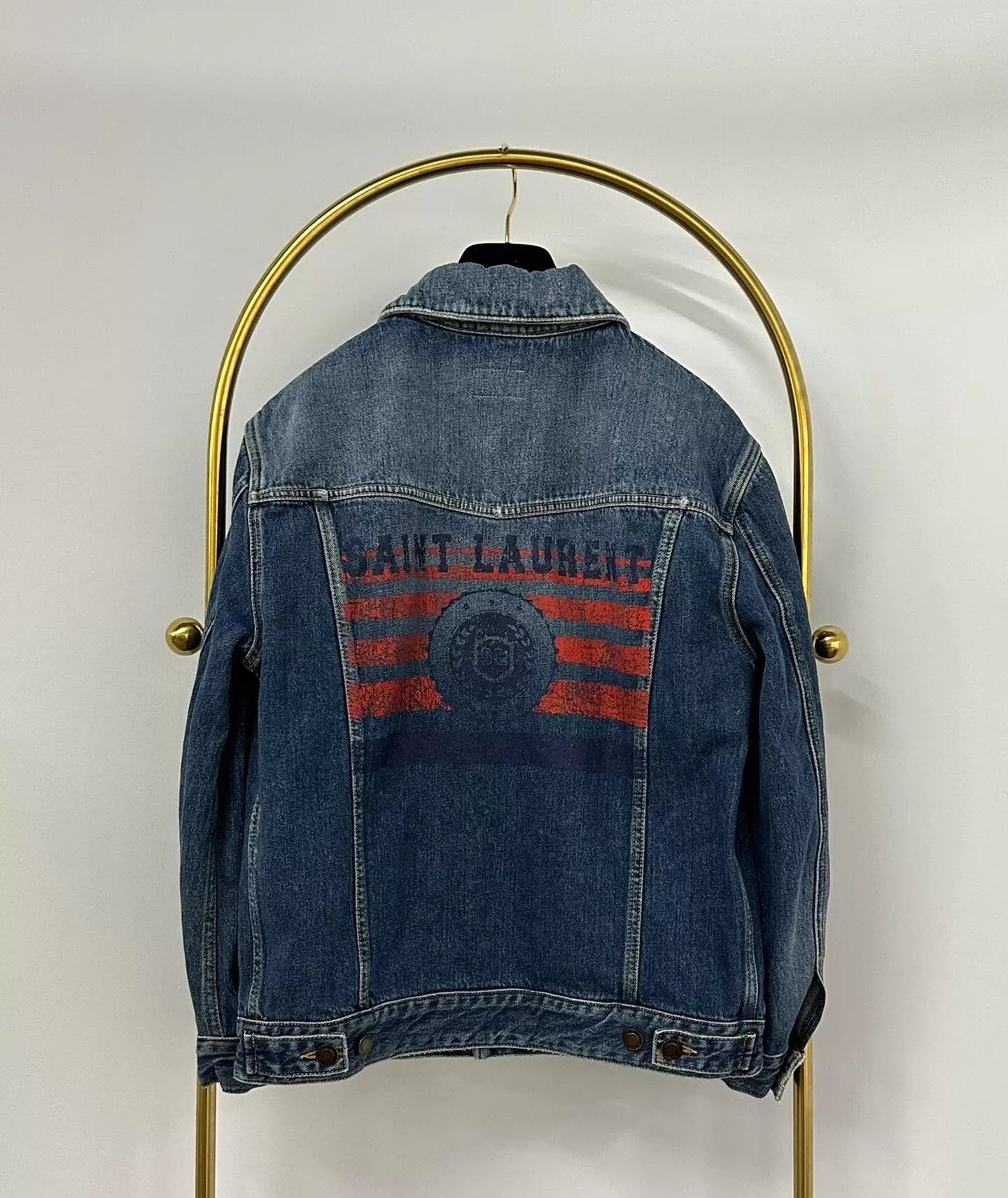 Saint Laurent Paris Saint Laurent S denim jacket new condition Size US S / EU 44-46 / 1 - 2 Thumbnail