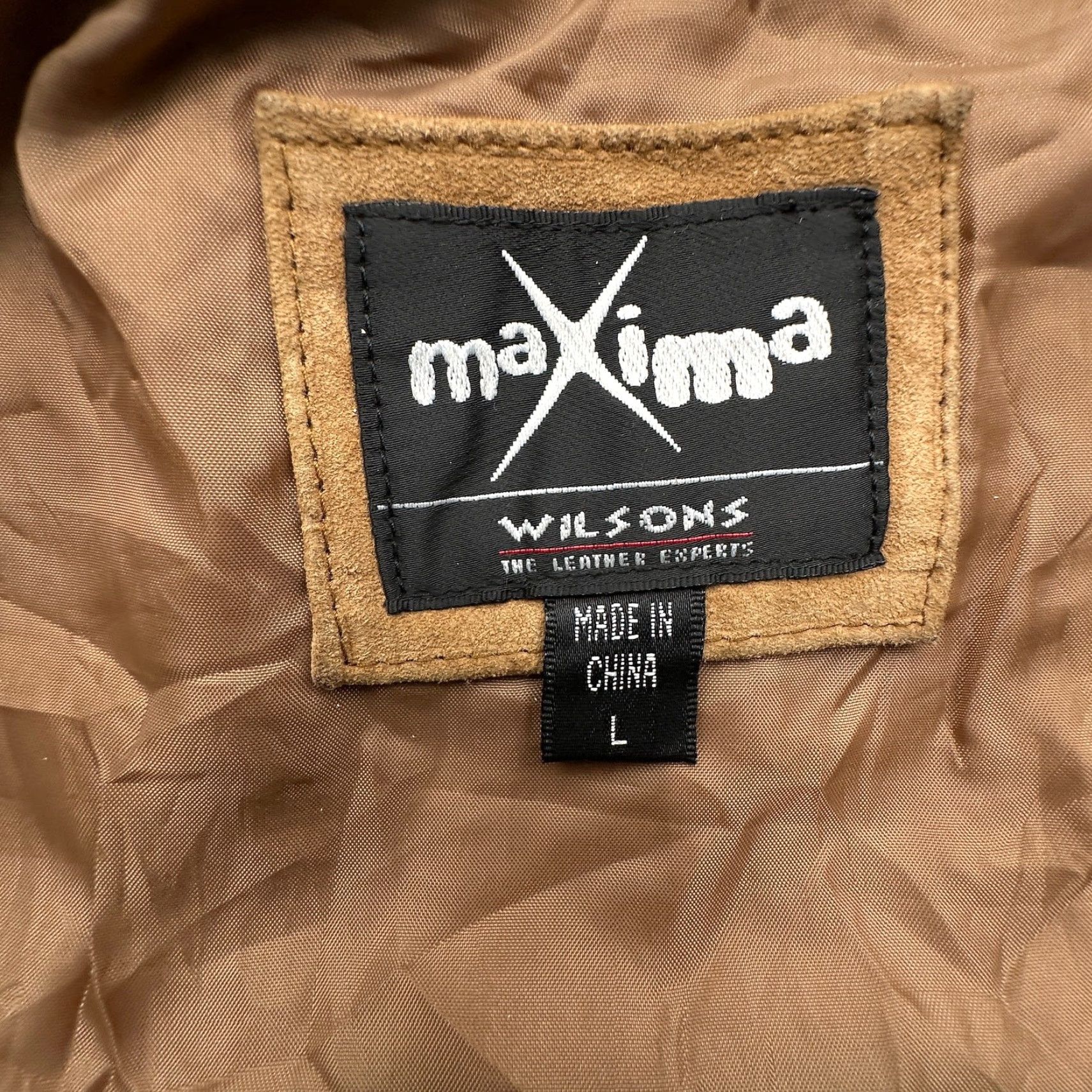 Vintage VINTAGE Maxima Wilsons Suede Leather Sweater Jacket Womens Large Brown Pink Hooded Full Zip Bomber Jacket Sizing L Size L / US 10 / IT 46 - 3 Thumbnail