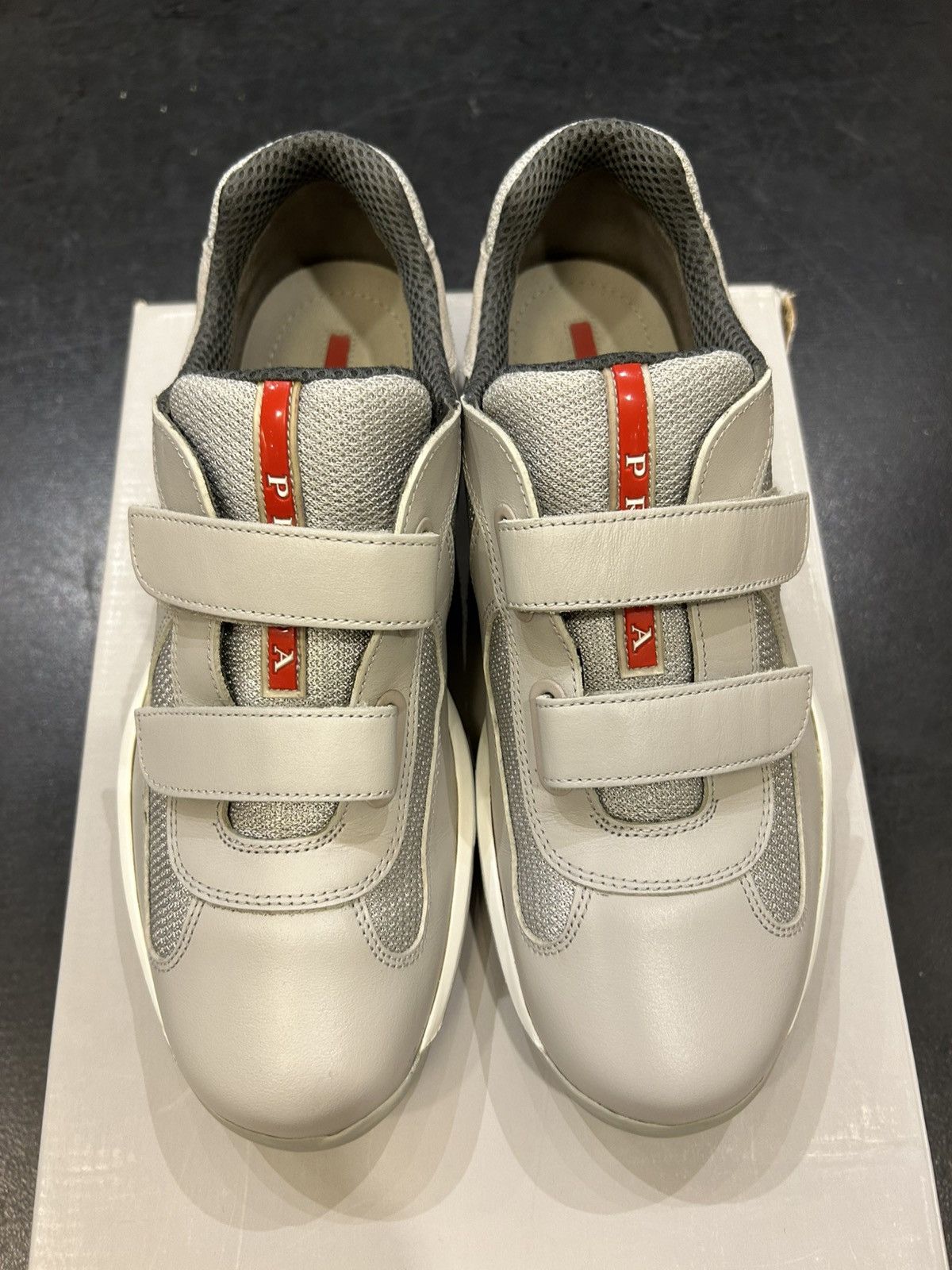 Prada Prada Americas Cup Strap Sneaker - Grey Size US 5.5 / EU 38 - 4 Thumbnail