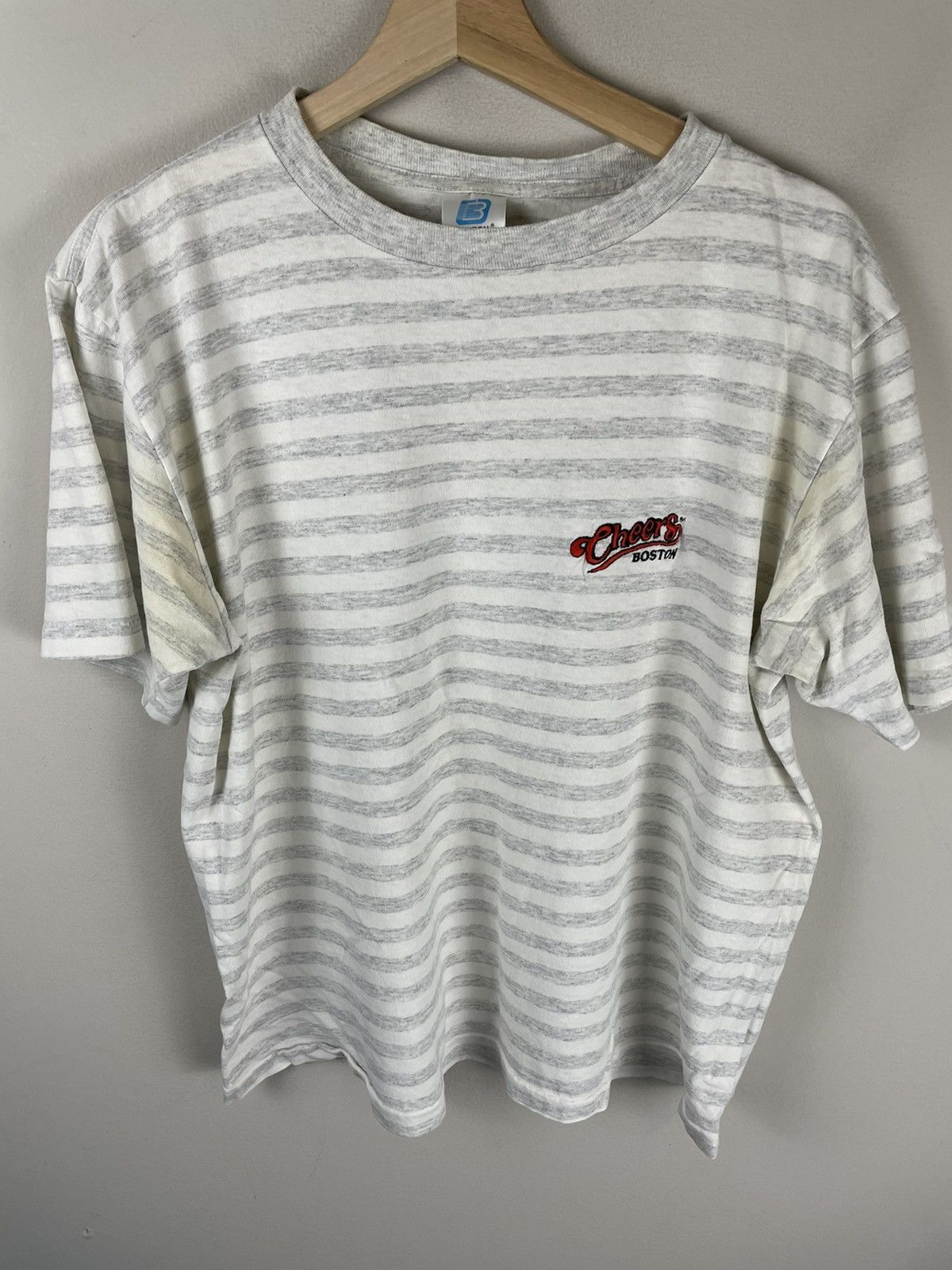 Vintage Vintage Cheers Striped T-Shirt Size US M / EU 48-50 / 2 - 1 Thumbnail