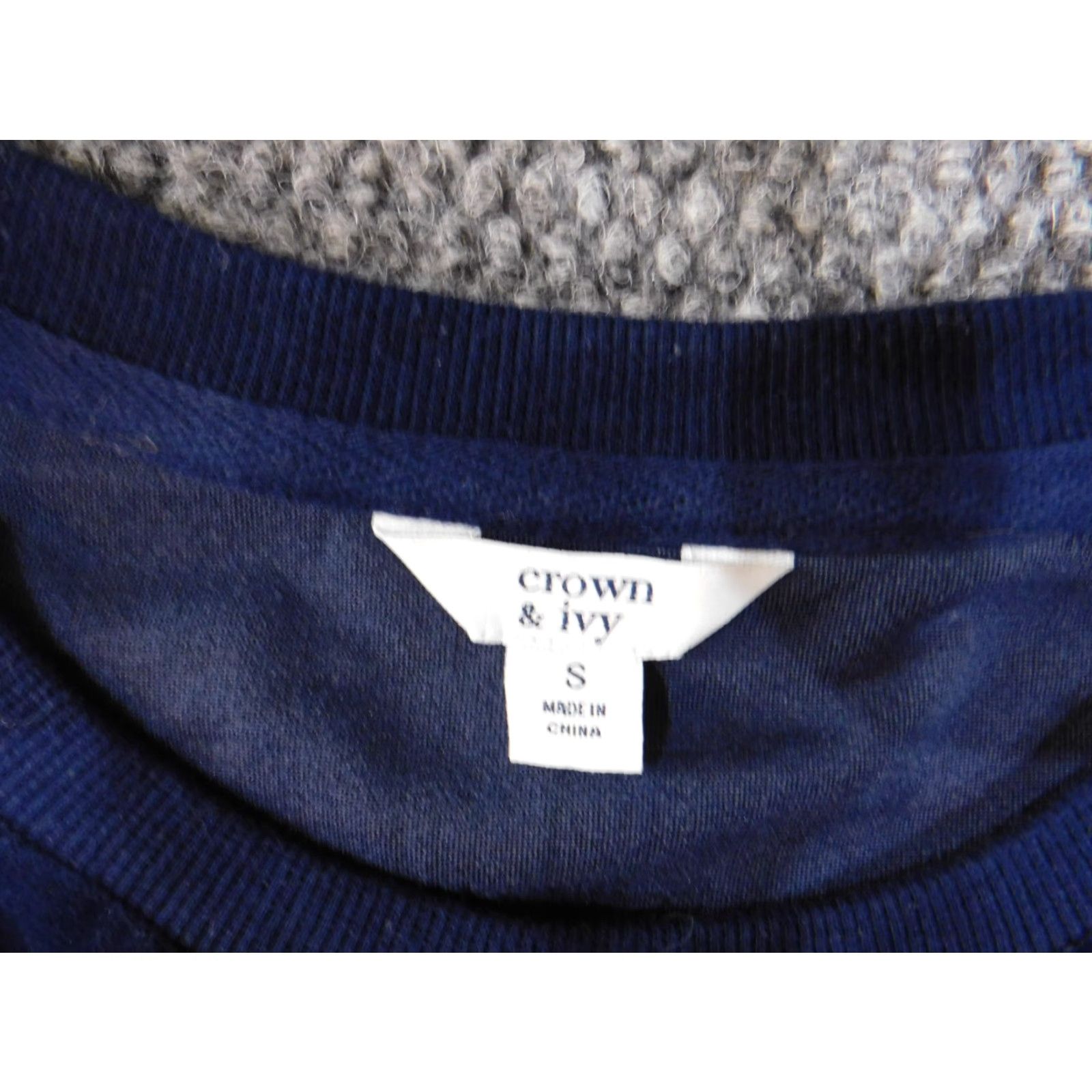 Vintage Crown & Ivy Sweater Pullover Crew Neck Womens S Blue Knit Size S / US 4 / IT 40 - 5 Thumbnail