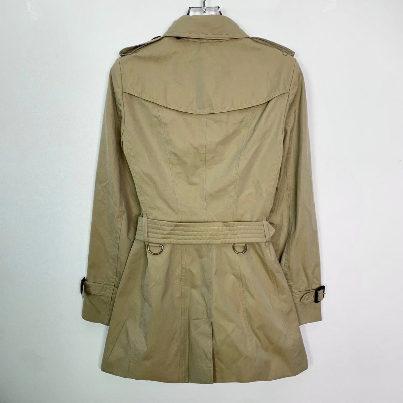 Burberry Burberry Womens Khaki Double-Breasted Trench Coat Size 34 Size XXS / US 00 / IT 34 - 6 Thumbnail