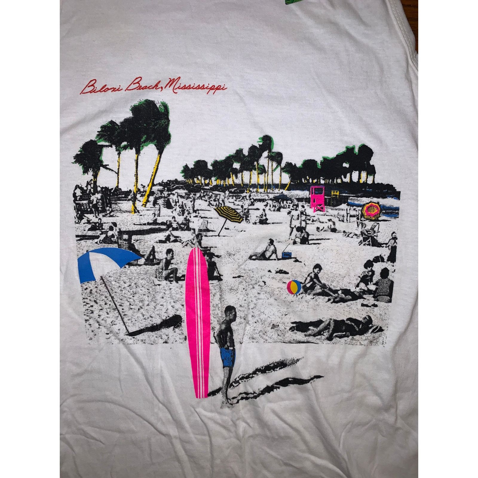 Anvil × Vintage Vtg 90s Biloxi Beach Mississippi Tank Top XL USA Anvil Size US XL / EU 56 / 4 - 2 Thumbnail