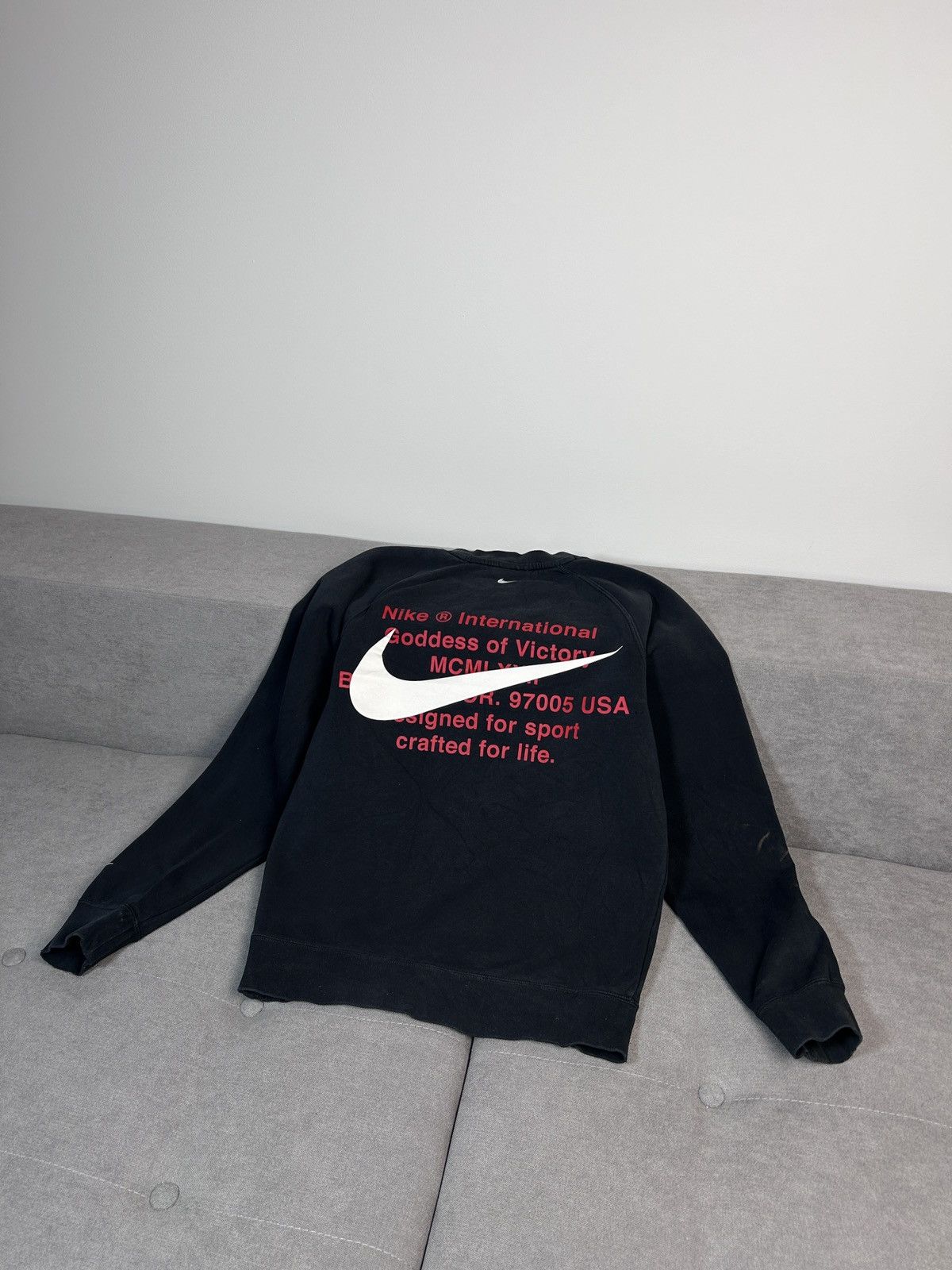 Nike Vintage Nike Double Swoosh Oversized Big Logo Sweatshirt Size US XS / EU 42 / 0 - 1 Thumbnail