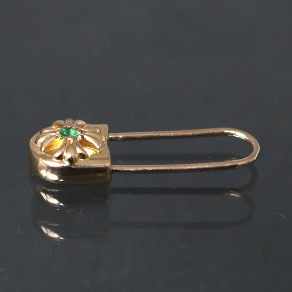 Chrome Hearts Chrome Hearts 22k Emerald Safety Pin Earring Size ONE SIZE - 3 Thumbnail