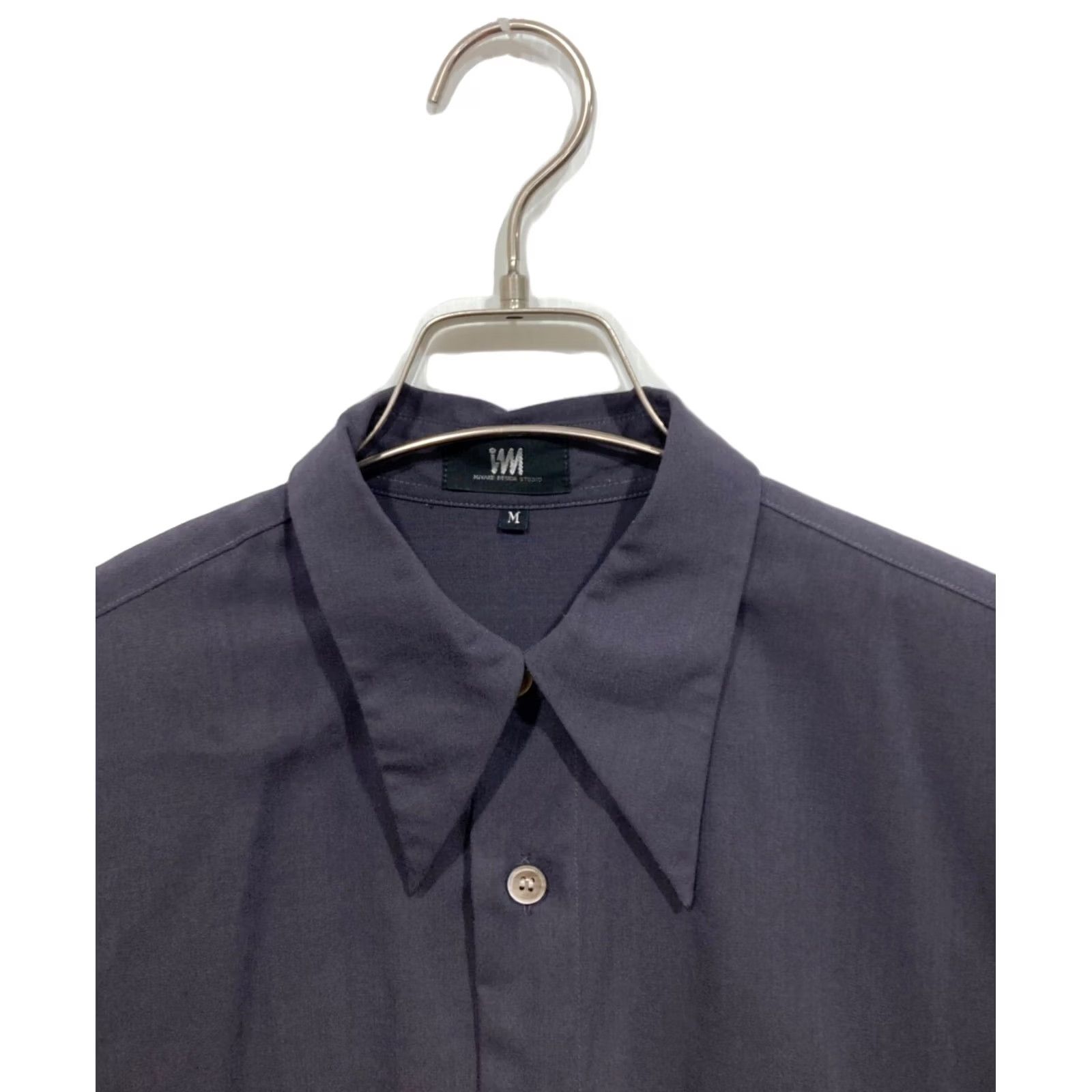 Issey Miyake ISSEY MIYAKE im MIYAKE DESIGN STUDIO shirt Mens M gray wool nylon two-tone Button-Up Casual Everyday Size US M / EU 48-50 / 2 - 3 Thumbnail