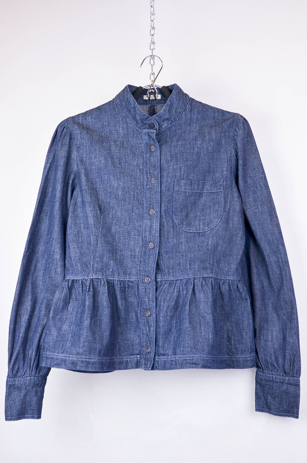 Miu Miu × Vintage MIU MIU Vintage Blue Chambray Denim Shirt - 42 Size M / US 6-8 / IT 42-44 - 1 Thumbnail