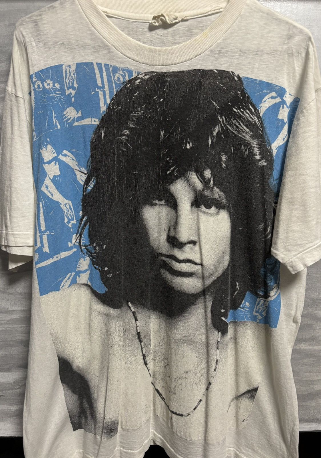 Band Tees Jim Morrison The Doors All Over Print 90s Vintage Tee L Size US L / EU 52-54 / 3 - 1 Thumbnail