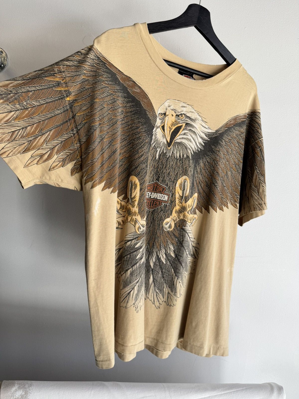 Harley Davidson Vintage 90’s Harley Davidson Eagle AOP tee Size US XL / EU 56 / 4 - 2 Thumbnail