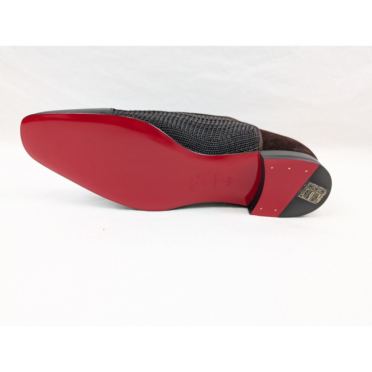 Christian Louboutin o1rshd1 Patent Calf Tresse Provence Lace Up Shoes Dark Brown Size US 11.5 / EU 44-45 - 11 Thumbnail