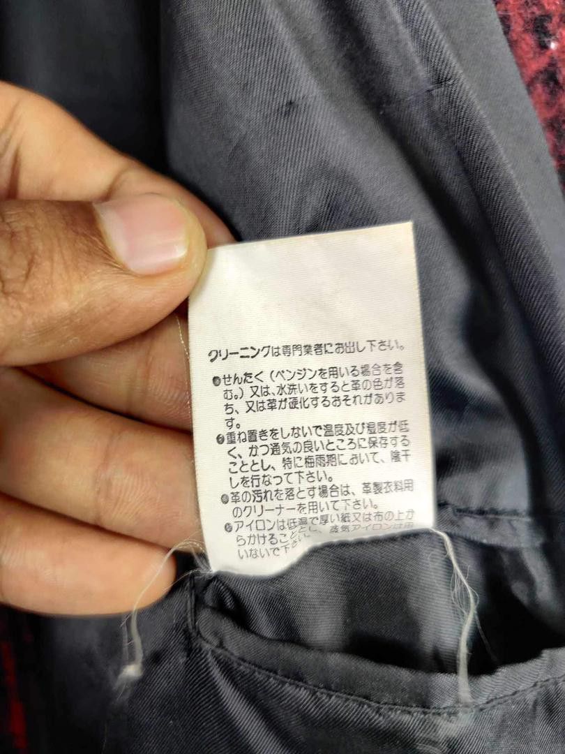 Y's for Men Vintage Y's For Men Yohji Yamamoto Plaid Wool Leather Jacket Size US XL / EU 56 / 4 - 15 Thumbnail