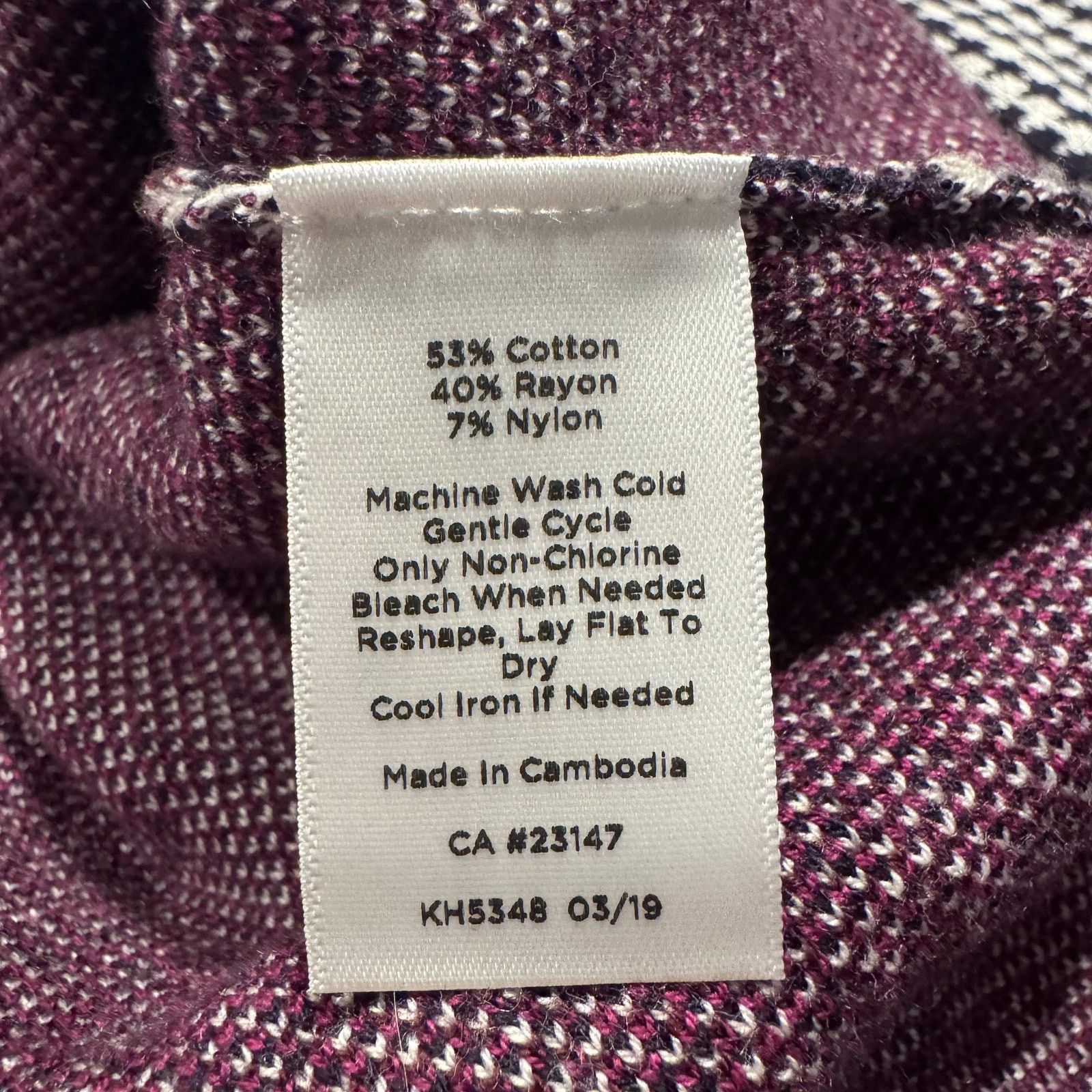 Other Talbots Sweater 3/4 Sleeve Mock Neck Houndstooth Size Small Size S / US 4 / IT 40 - 4 Thumbnail