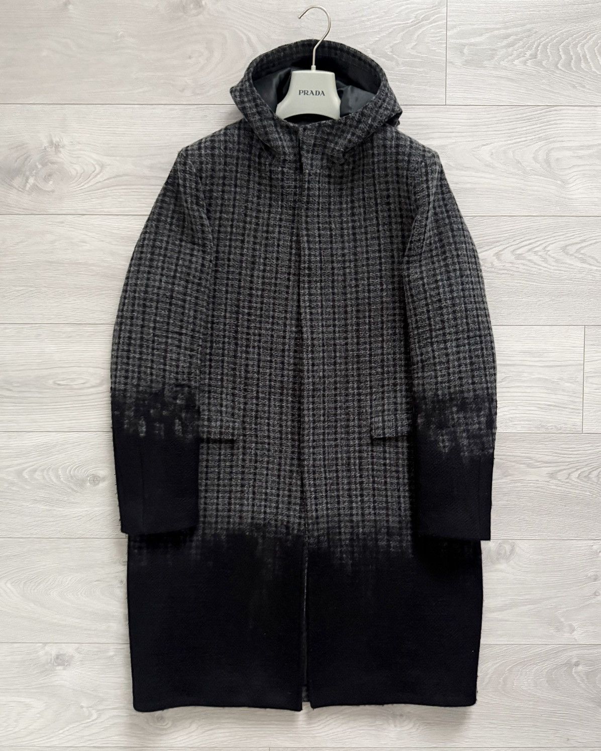 Pre-owned Prada Fw2007 Runway Gradient Wool Coat In Multicolor