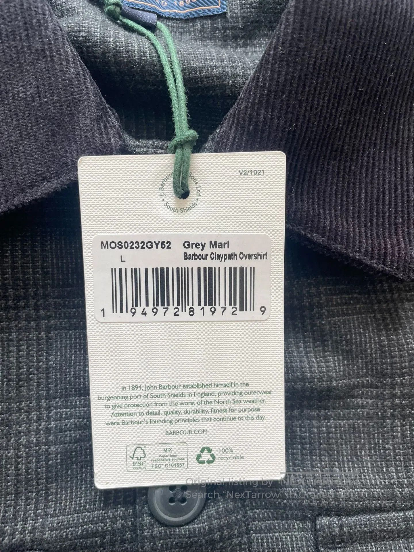 Barbour Barbour Men's Thin Jacket L Size. Size US L / EU 52-54 / 3 - 3 Thumbnail